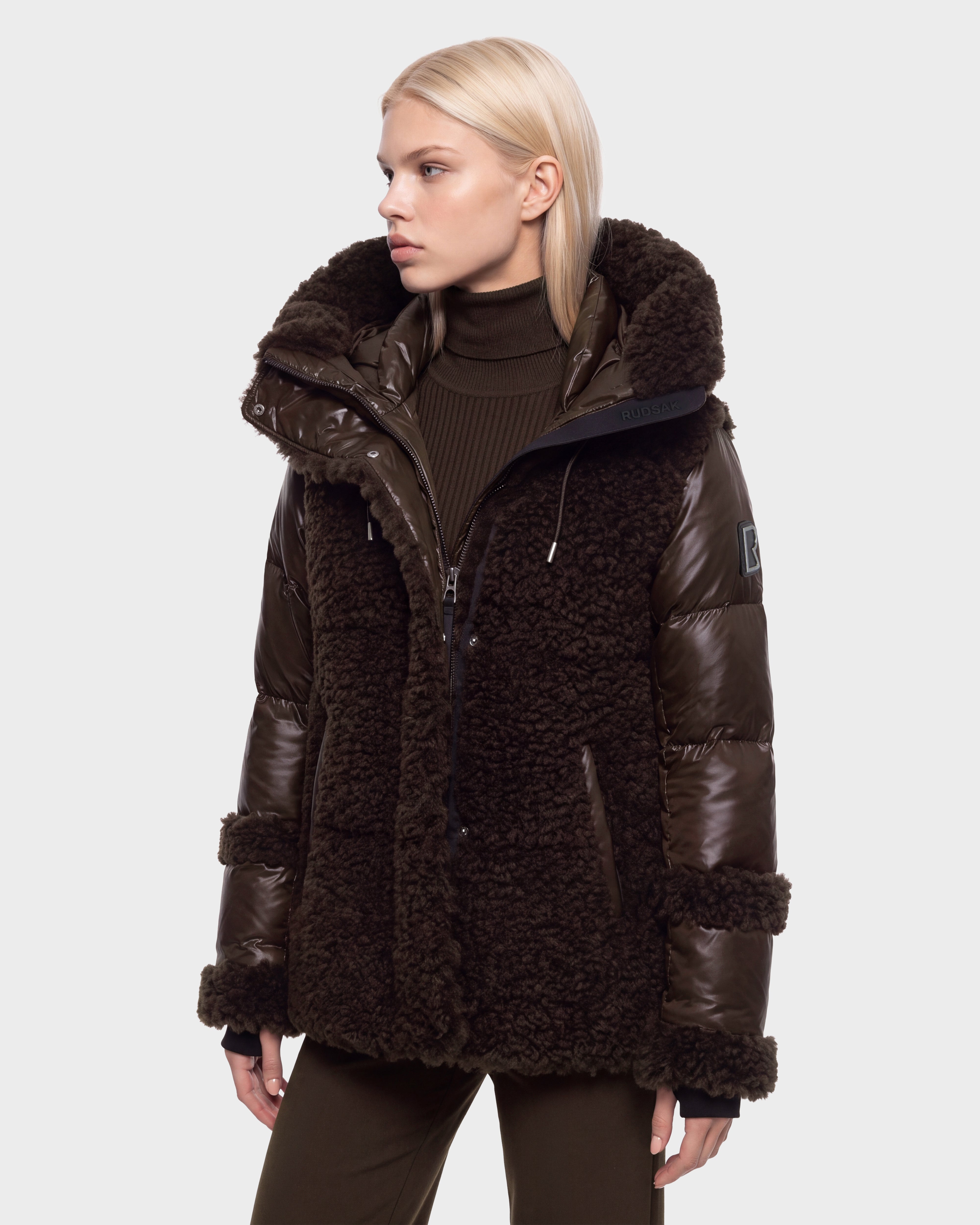SUNSEA 28th N.M THICKENED w/耳 BLOUSON MARISSA - 8126728 Espresso – Rudsak