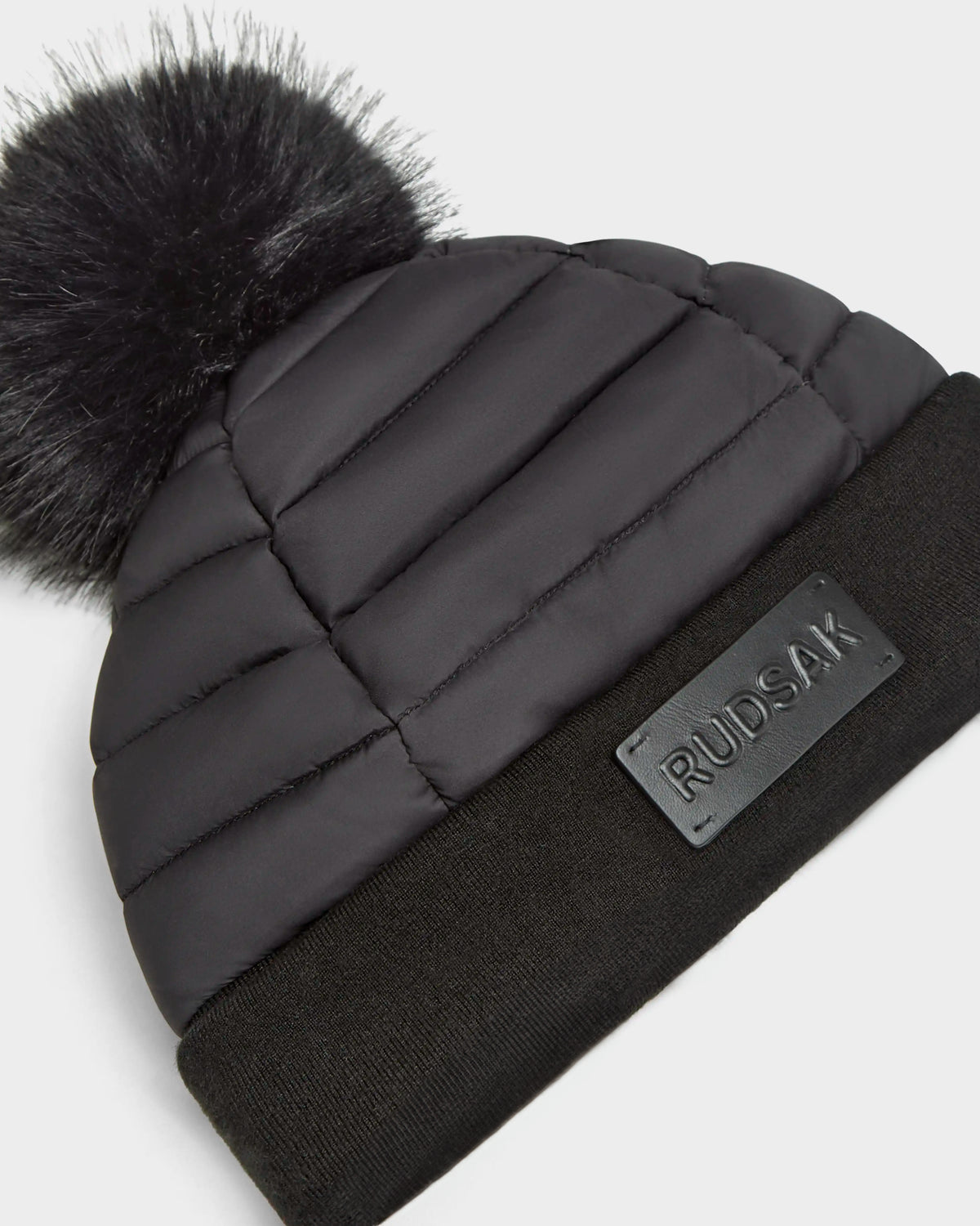 Surell Starfish winter hats with‎ faux fur pom poms Womens main image 3