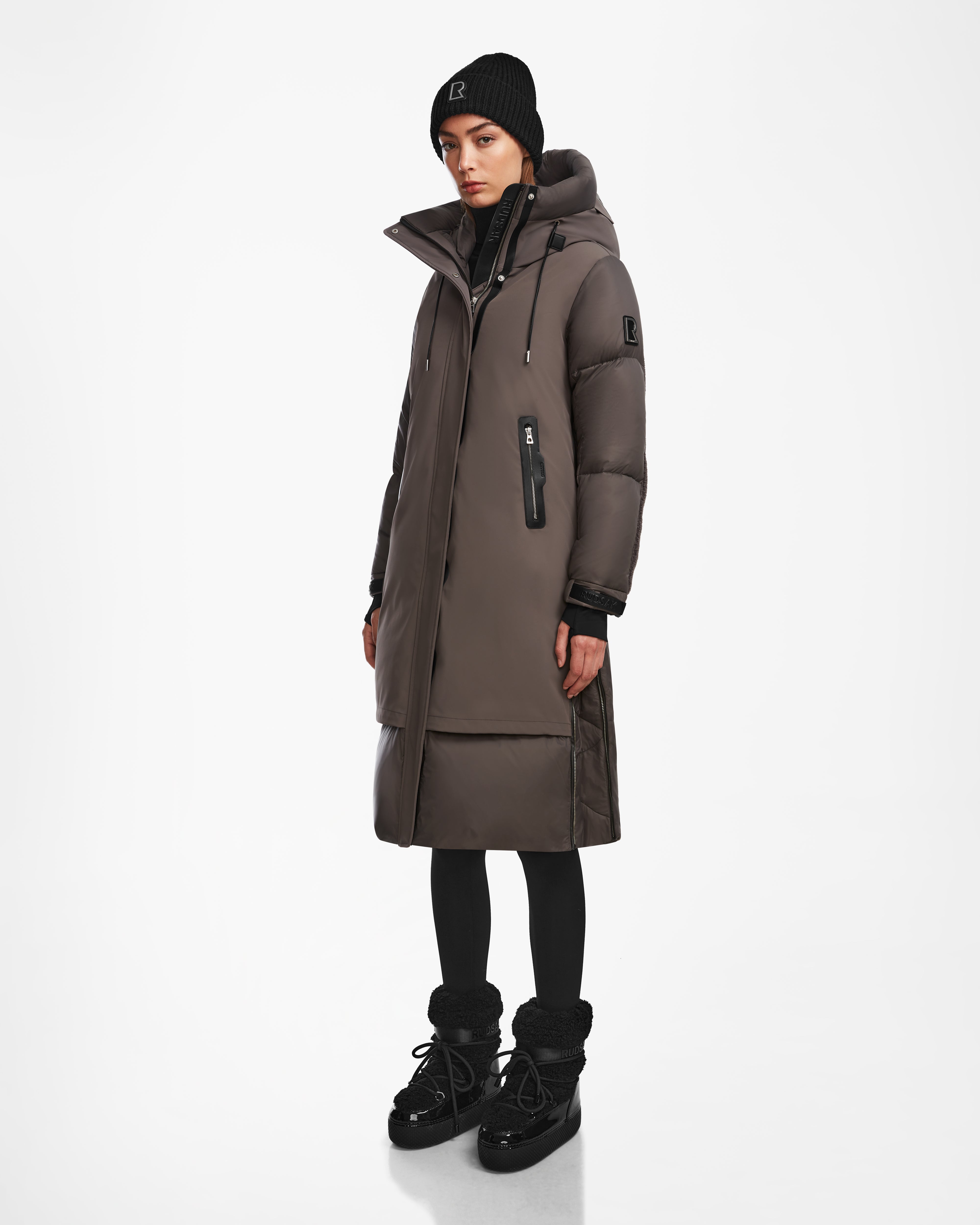 LOWA Grey Women's Down Parka Warm Chic Winter Style – Rudsak