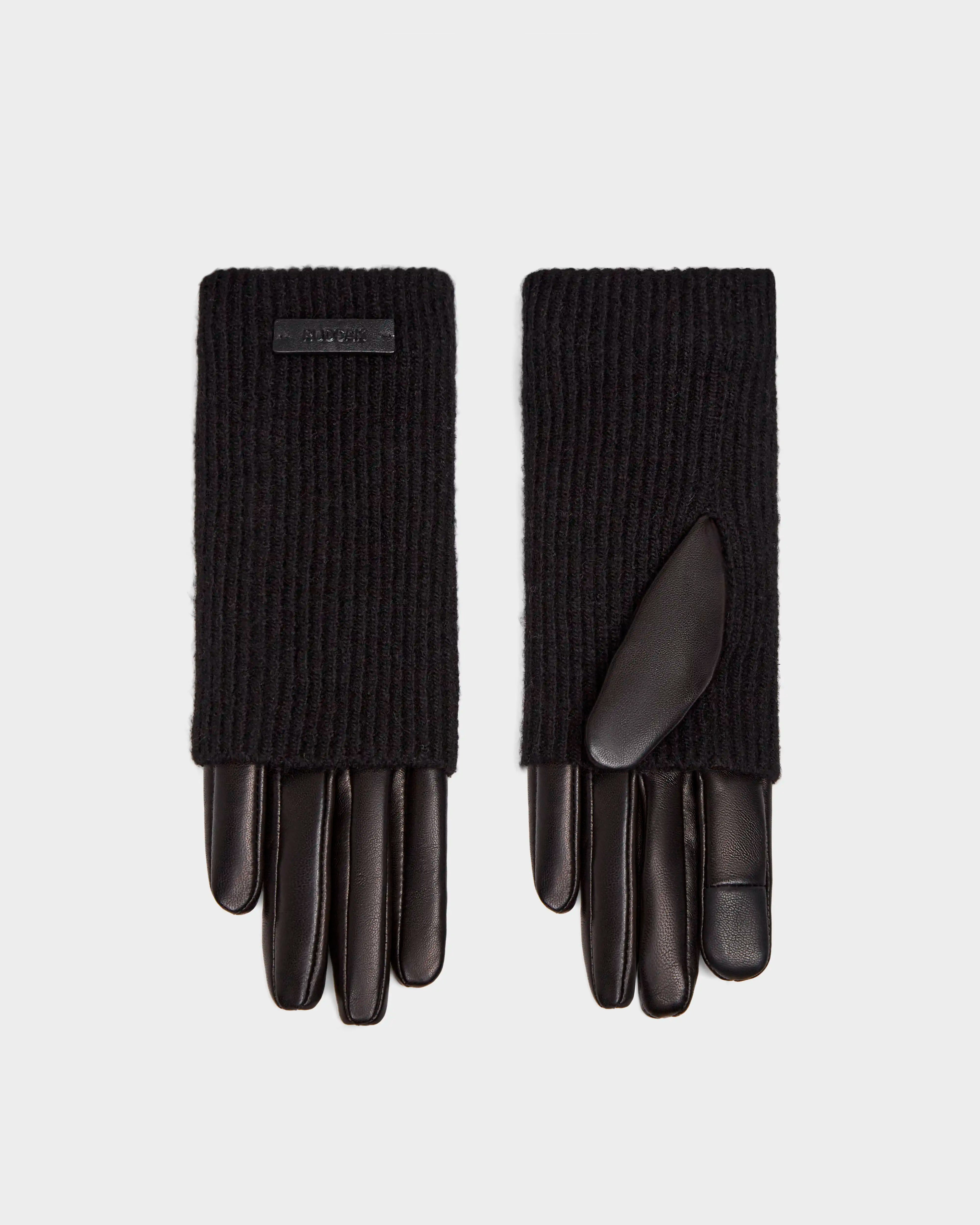 RUDSAK MARINE Women's Leather & Wool Knit Gloves - Chic & Warm