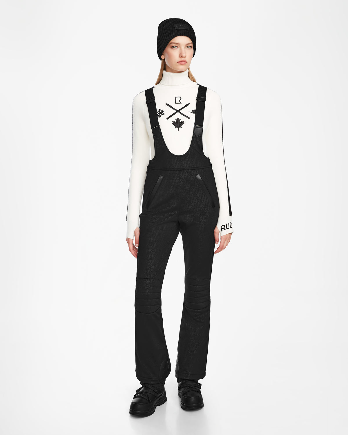 RUDSAK OKSANA Women's Fitted Flared Ski Pants - Monogram Print