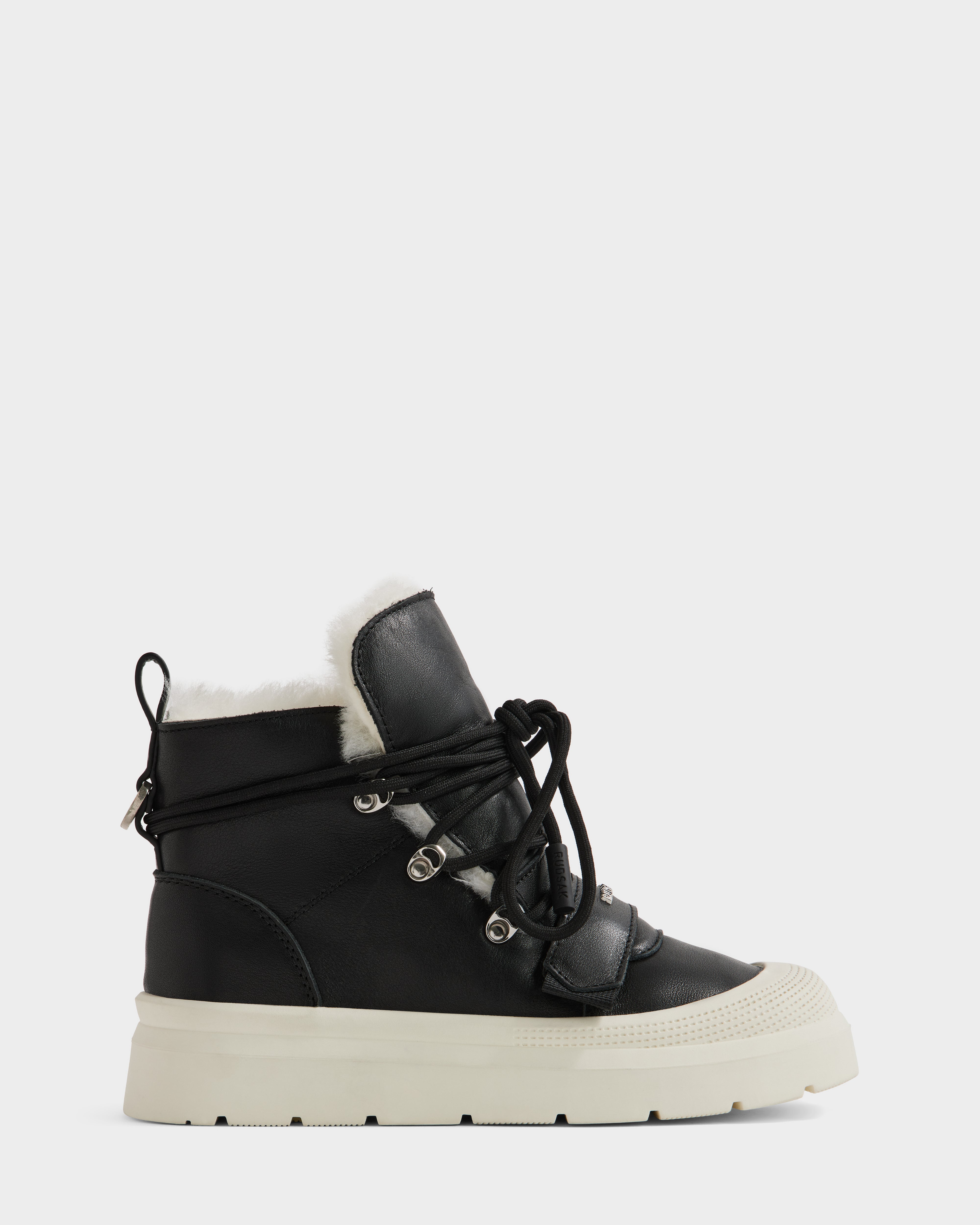 una cool　アガット　 2021　Winter　Limited ALEXEY L Women's Black Leather Winter Boots | Warm, Stylish