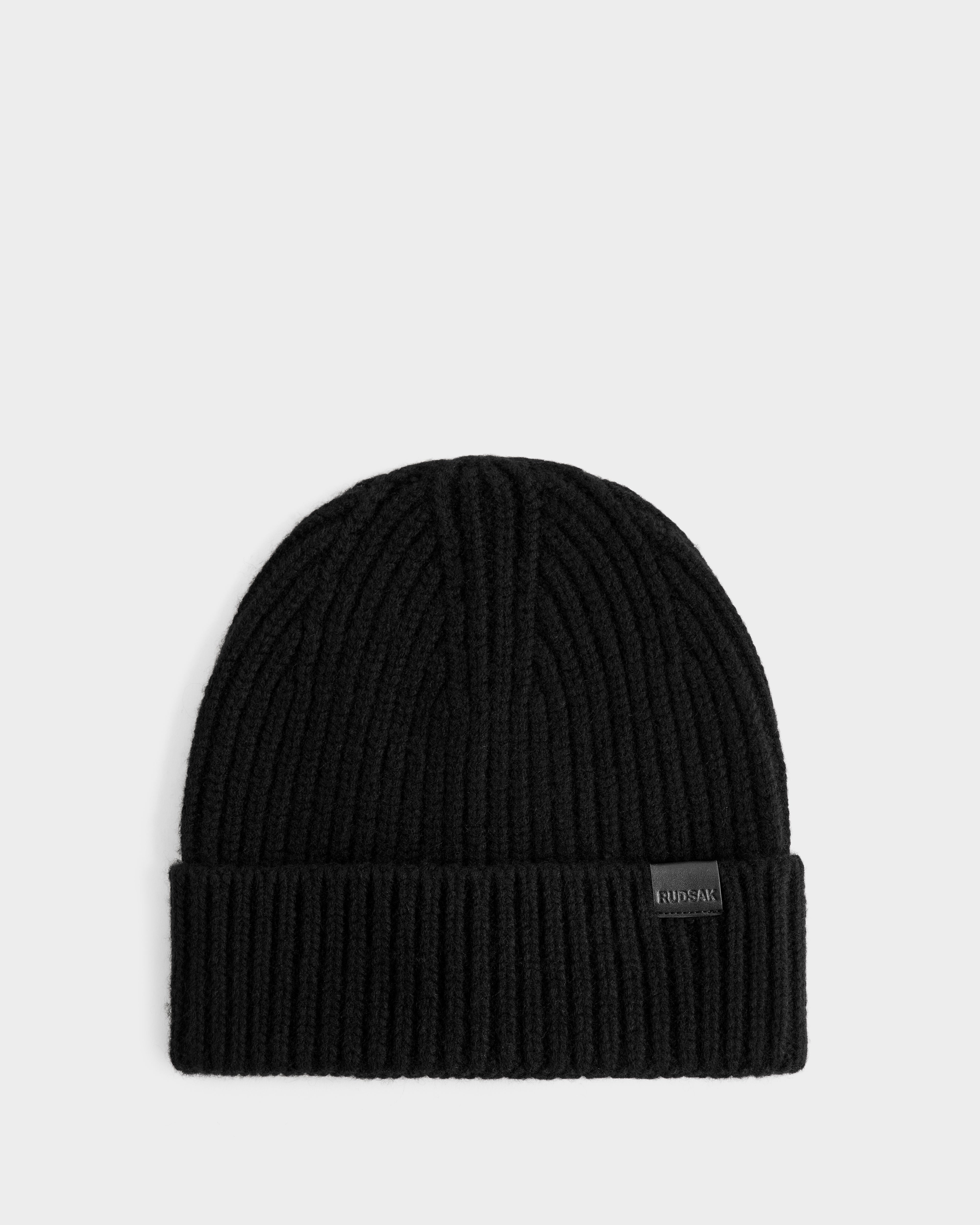 RUDSAK ALINA Black Wool-Cashmere Beanie | Plush Warmth & Comfort