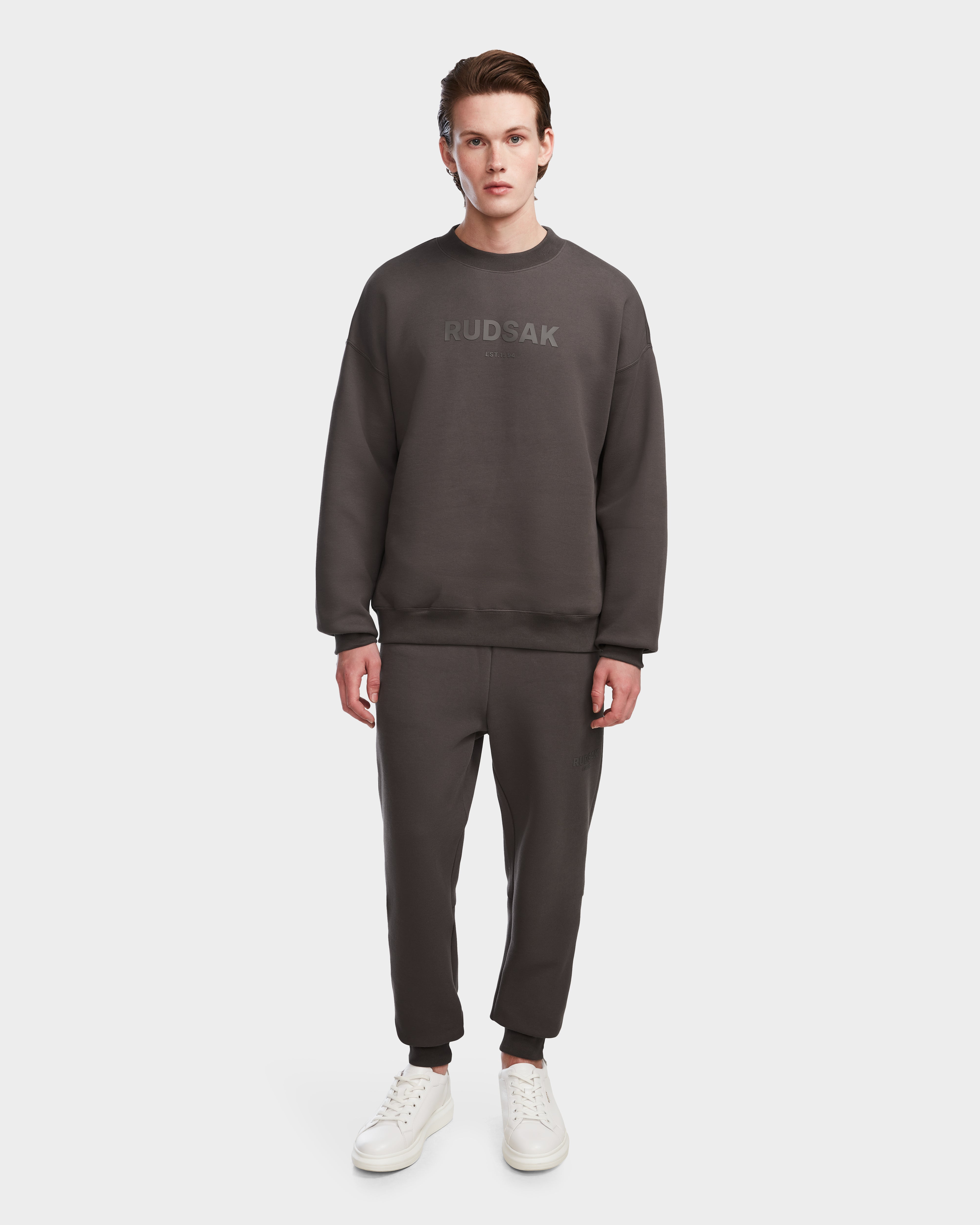 RUDSAK BRYN Grey Cotton Crewneck Sweatshirt - Genderless Comfort