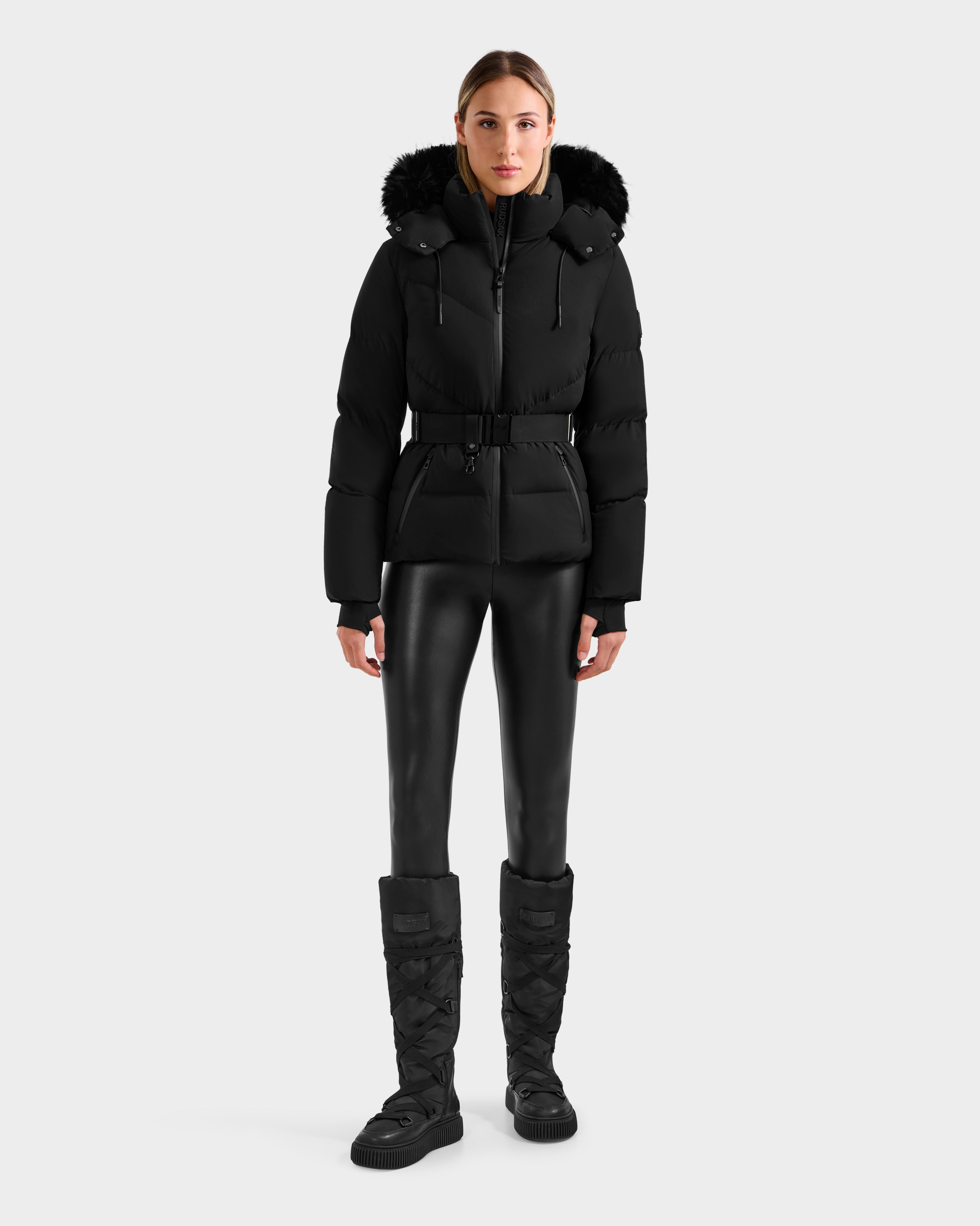 Black Trendy Plus Size Coats CHRISTELLE M L125542 Black Outerwear