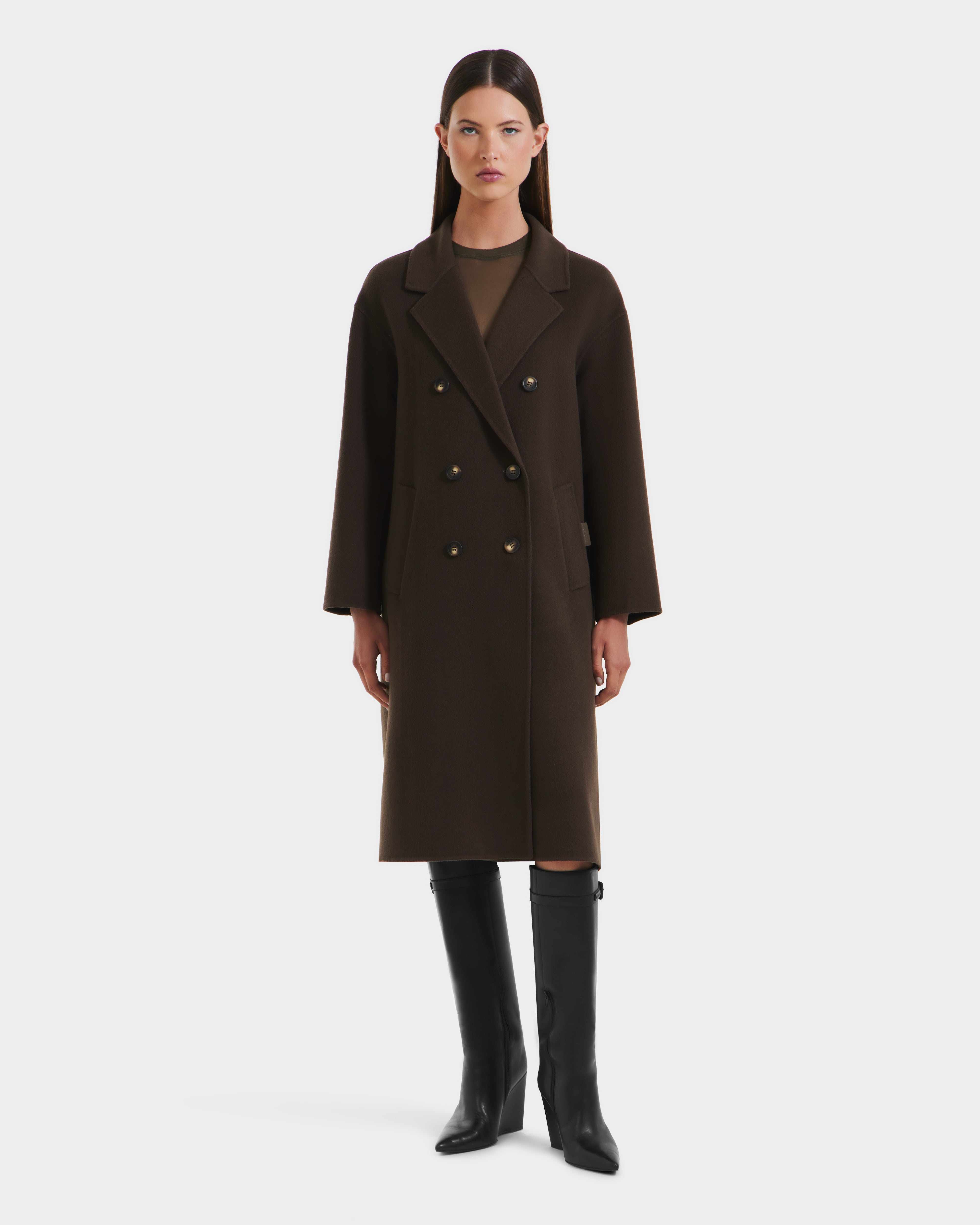 RUDSAK JADE Women's Wool Overcoat - Double-Breasted Sophistication
