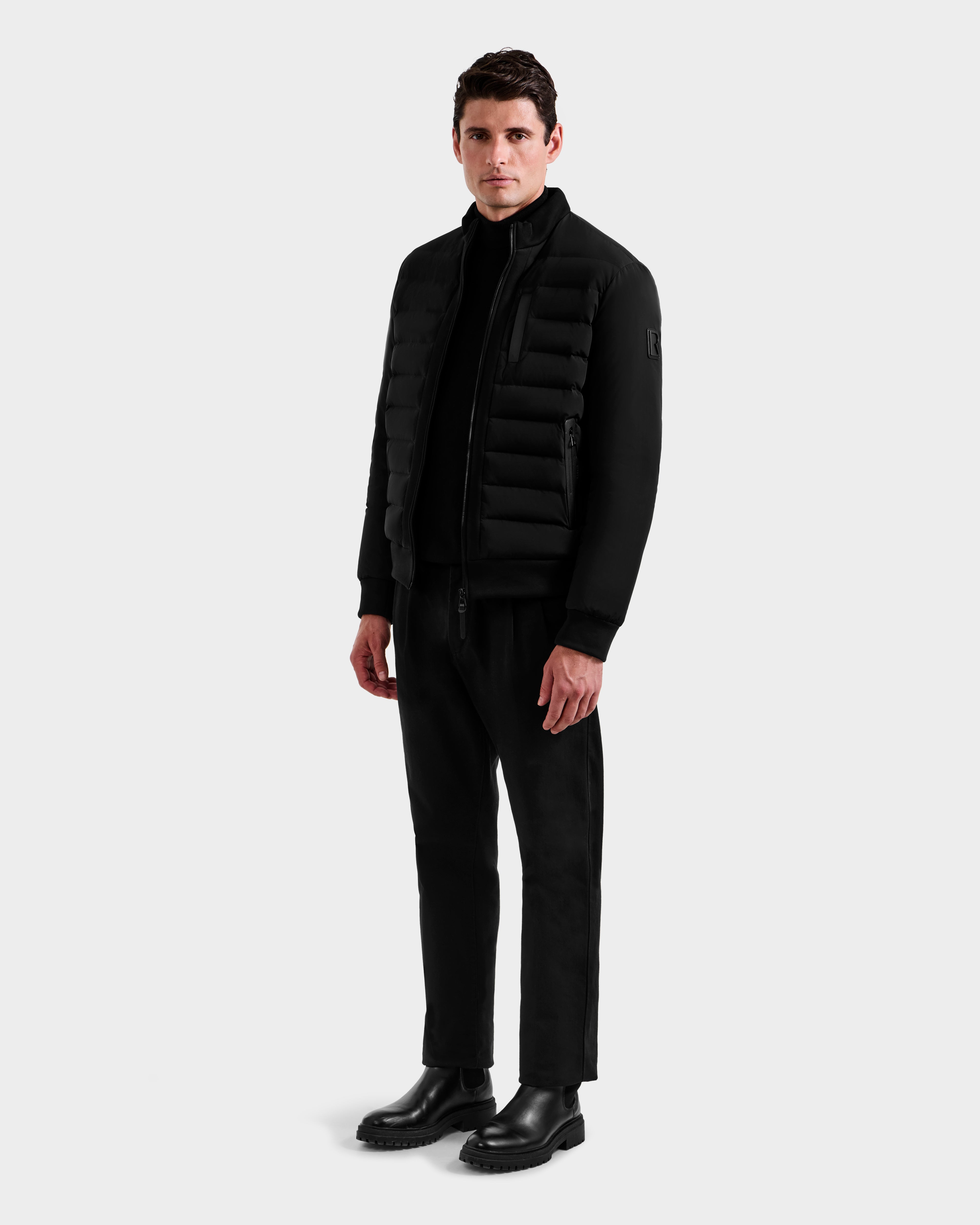 JIMMY Men's Quilted Down Jacket - Water & Wind Resistant, Sleek