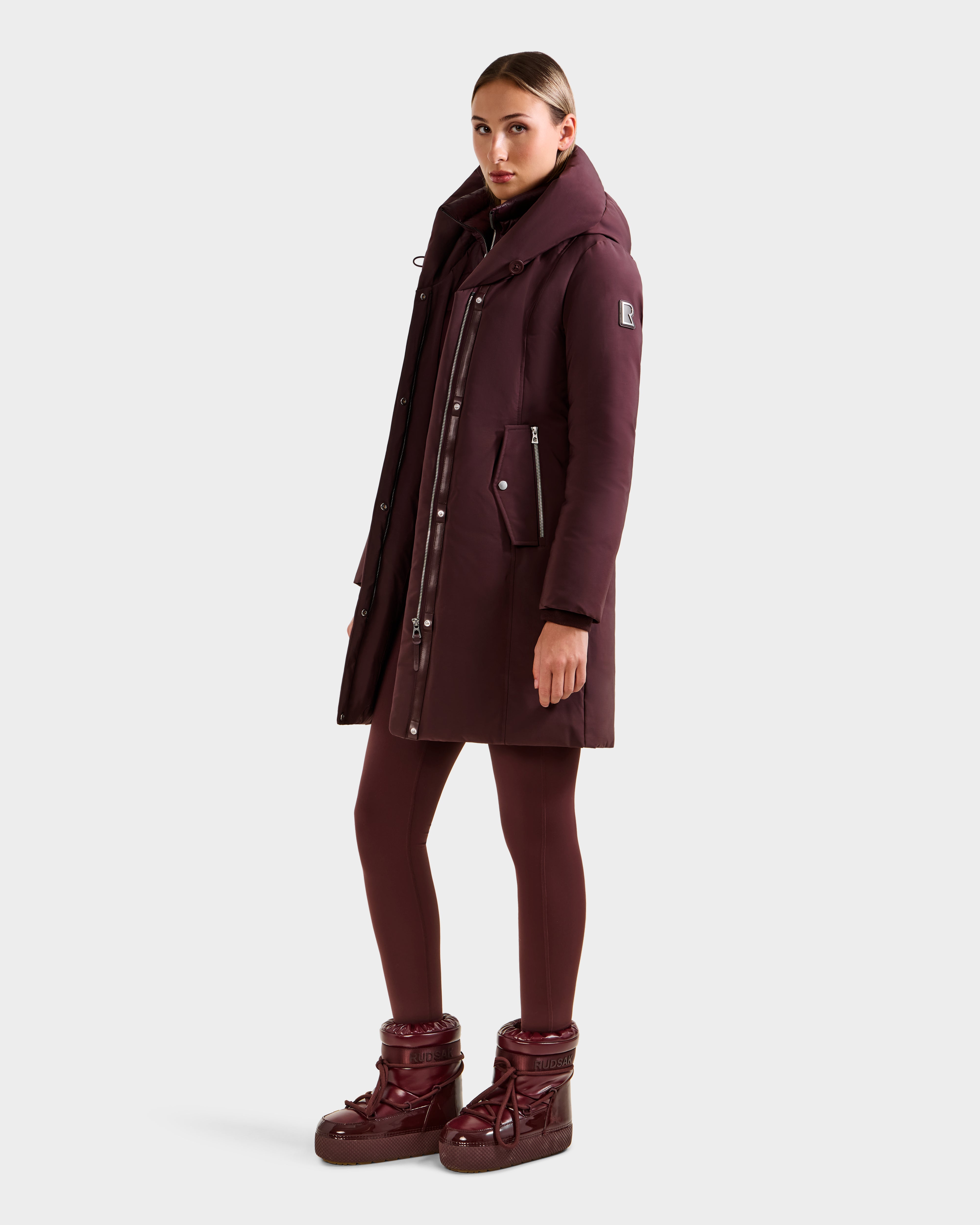 SARINA L125550 Bordeaux Outerwear Jacket | Style & Comfort – Rudsak
