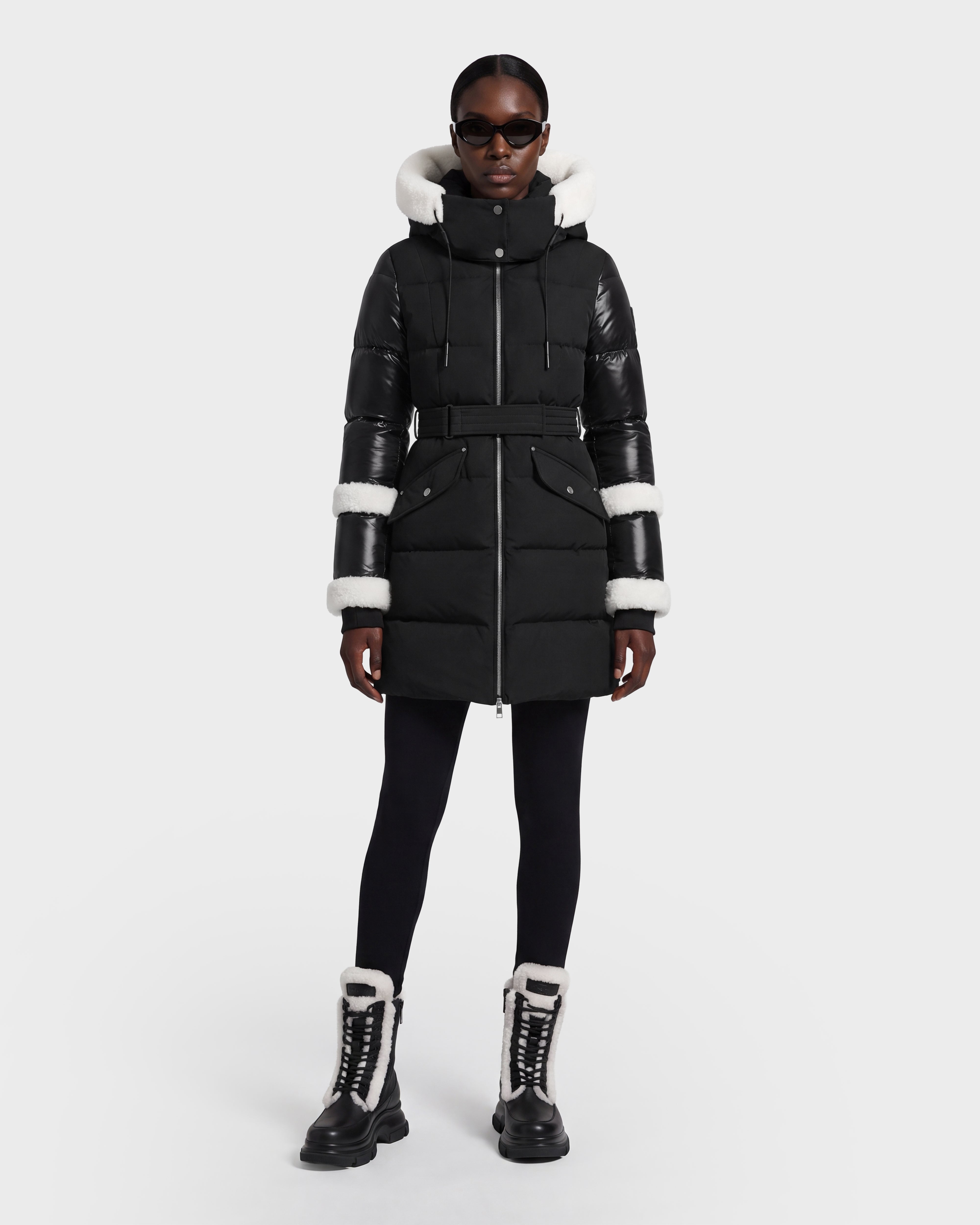 AUDREY L Knee-Length Down Puffer Jacket - Warm, Chic & Eco