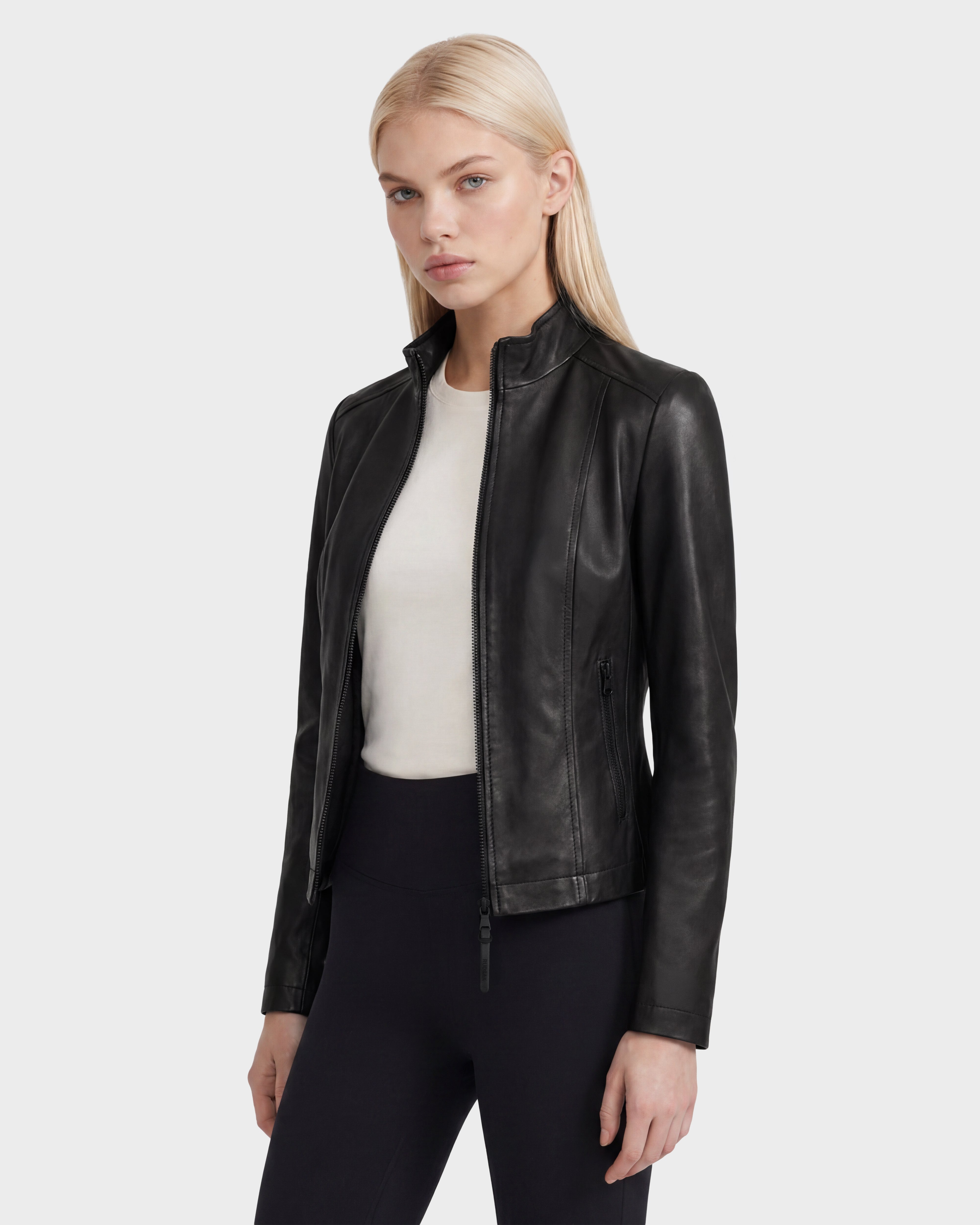 RUDSAK MARIAH Women's Fitted Moto Leather Jacket - Edgy & Elegant