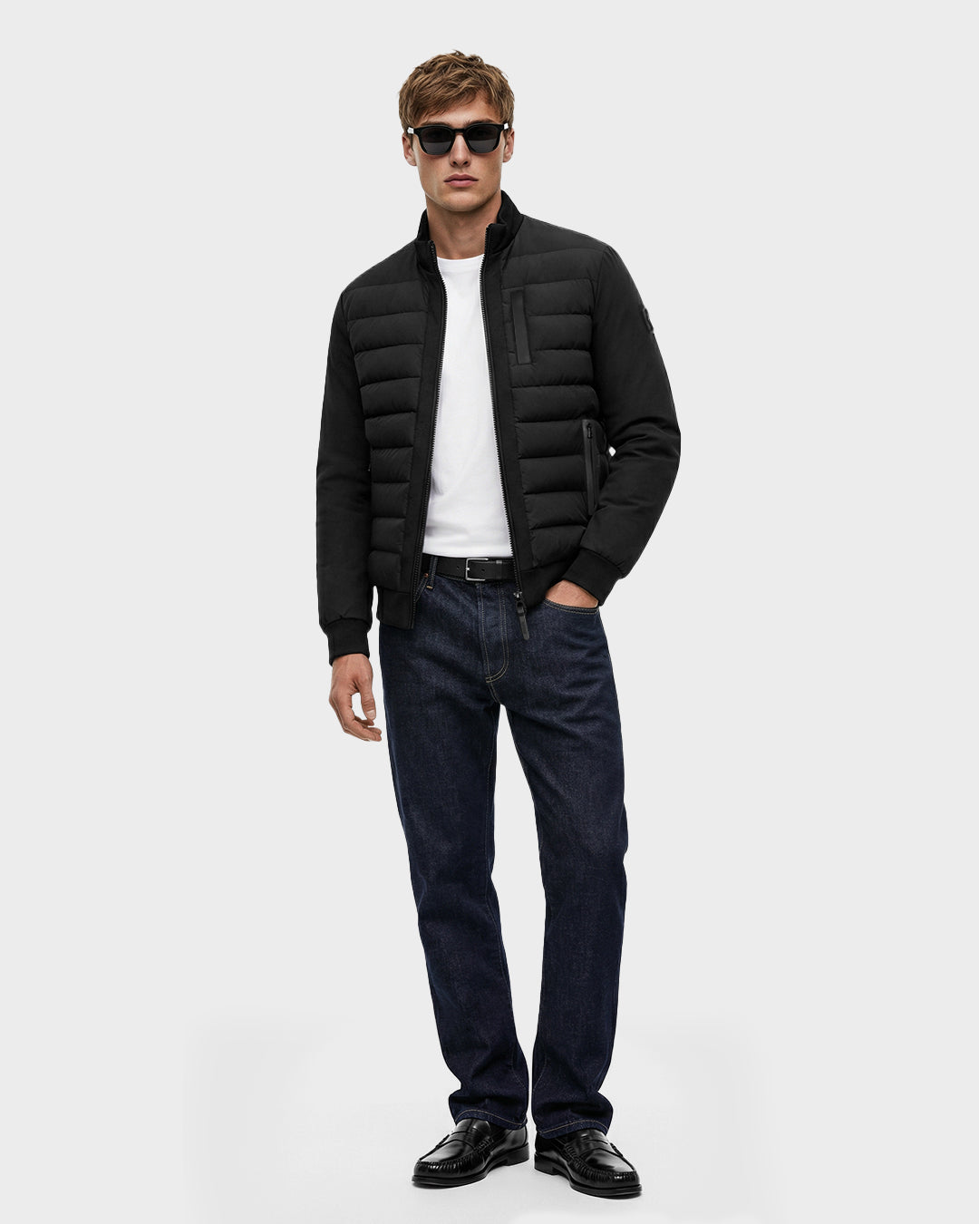 JIMMY Men's Quilted Down Jacket - Water & Wind Resistant, Sleek