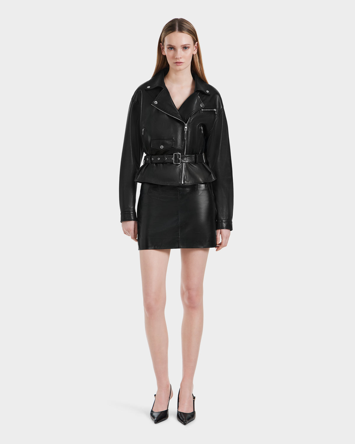ARIELLE Premium Lamb Leather Biker Jacket - Chic & Relaxed Fit