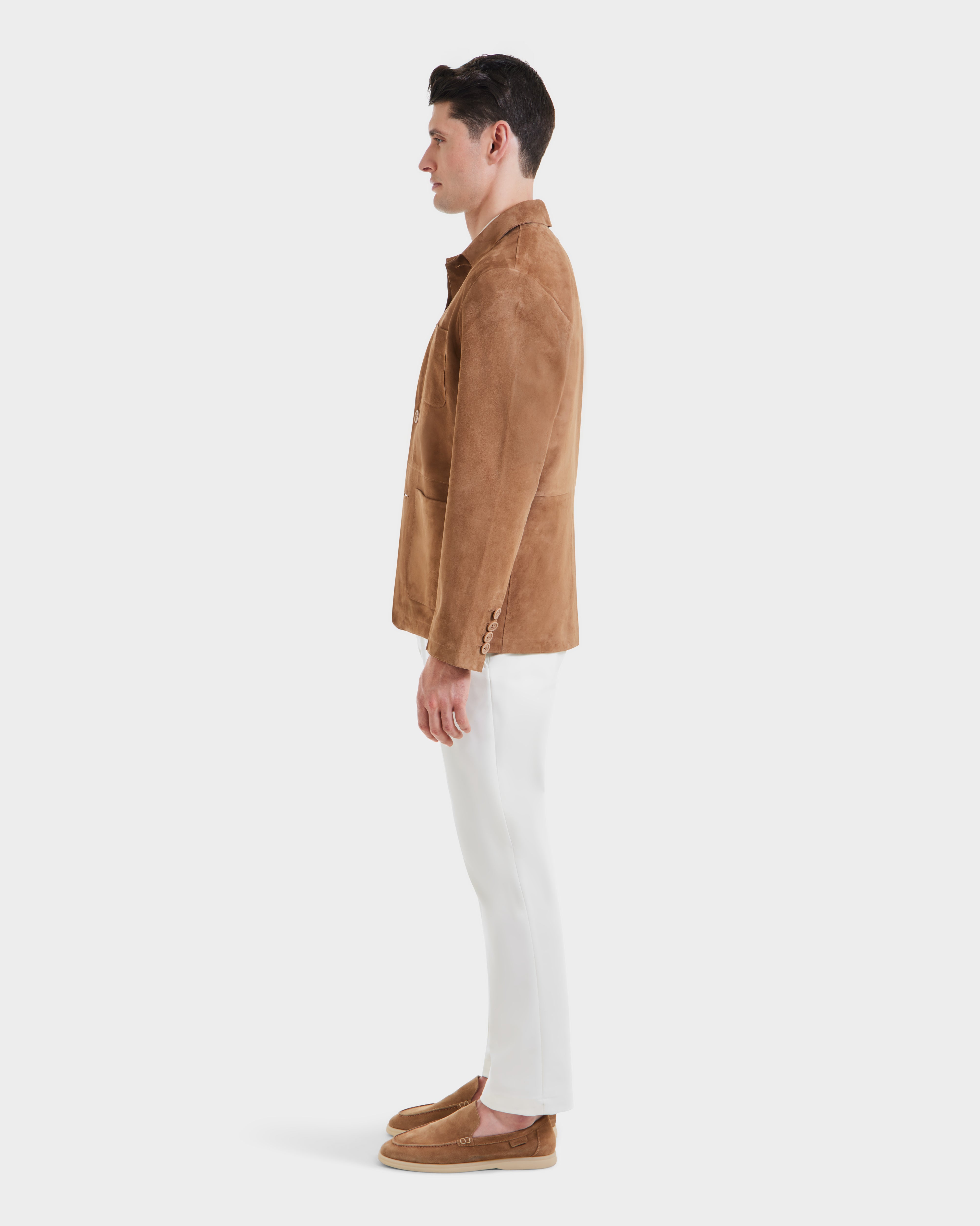 RUDSAK Darrell SU Almond Suede Shirt Jacket - Tailored & Versatile