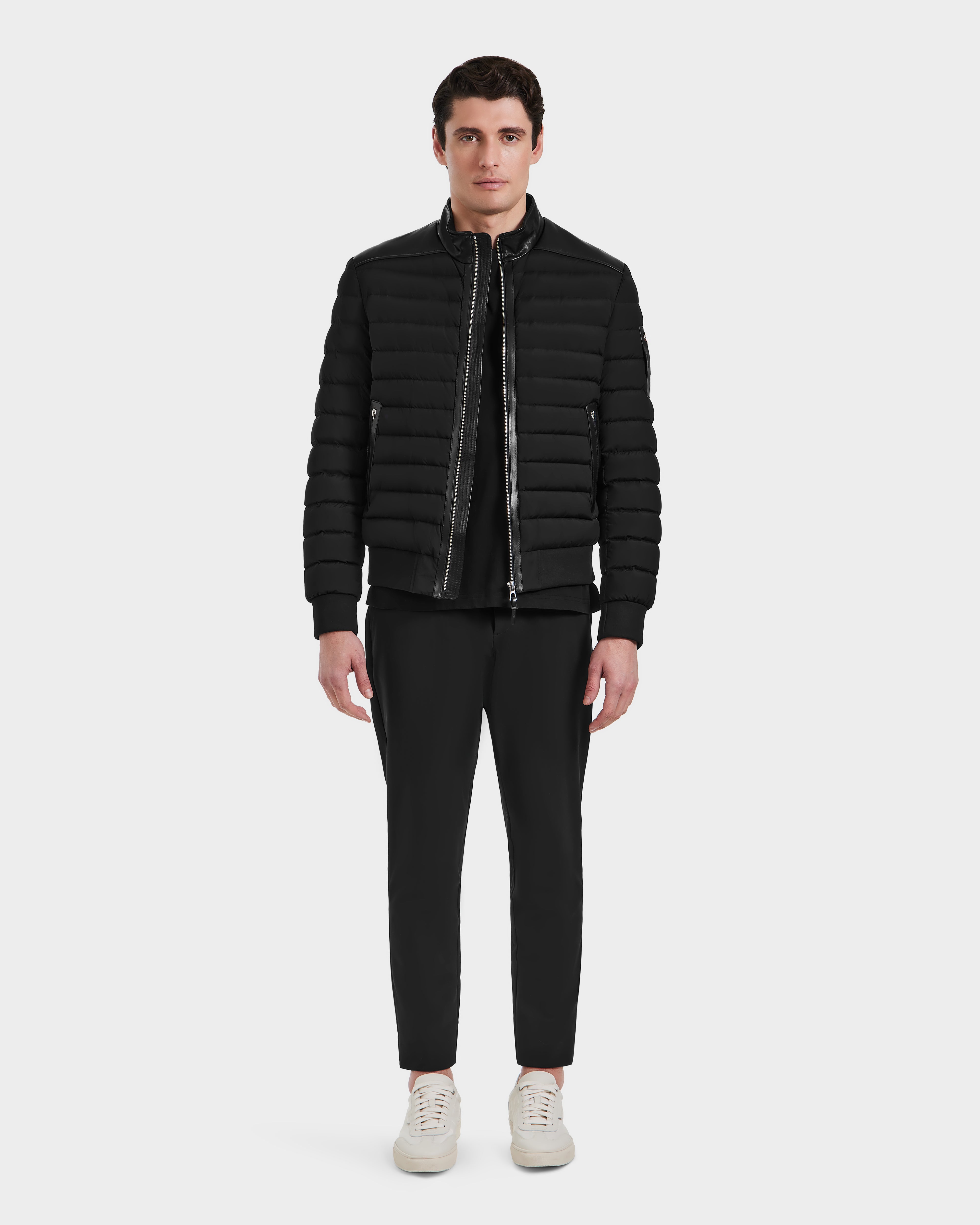 RUDSAK JOSHUA Men's Quilted Biker Down Jacket - Sleek & Edgy