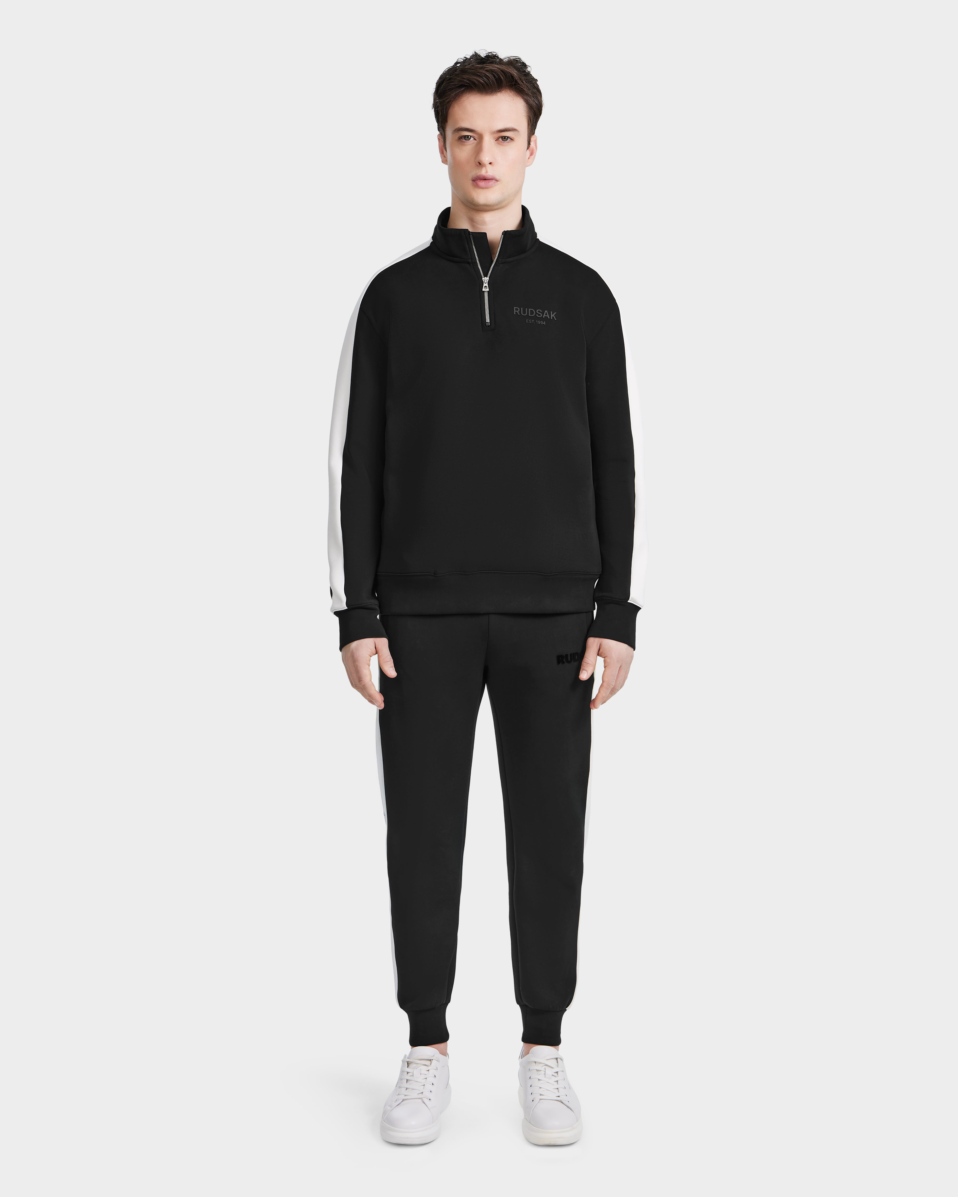 RUDSAK KENMORE Black Mock Neck Sweat Top - Premium Comfort & Style