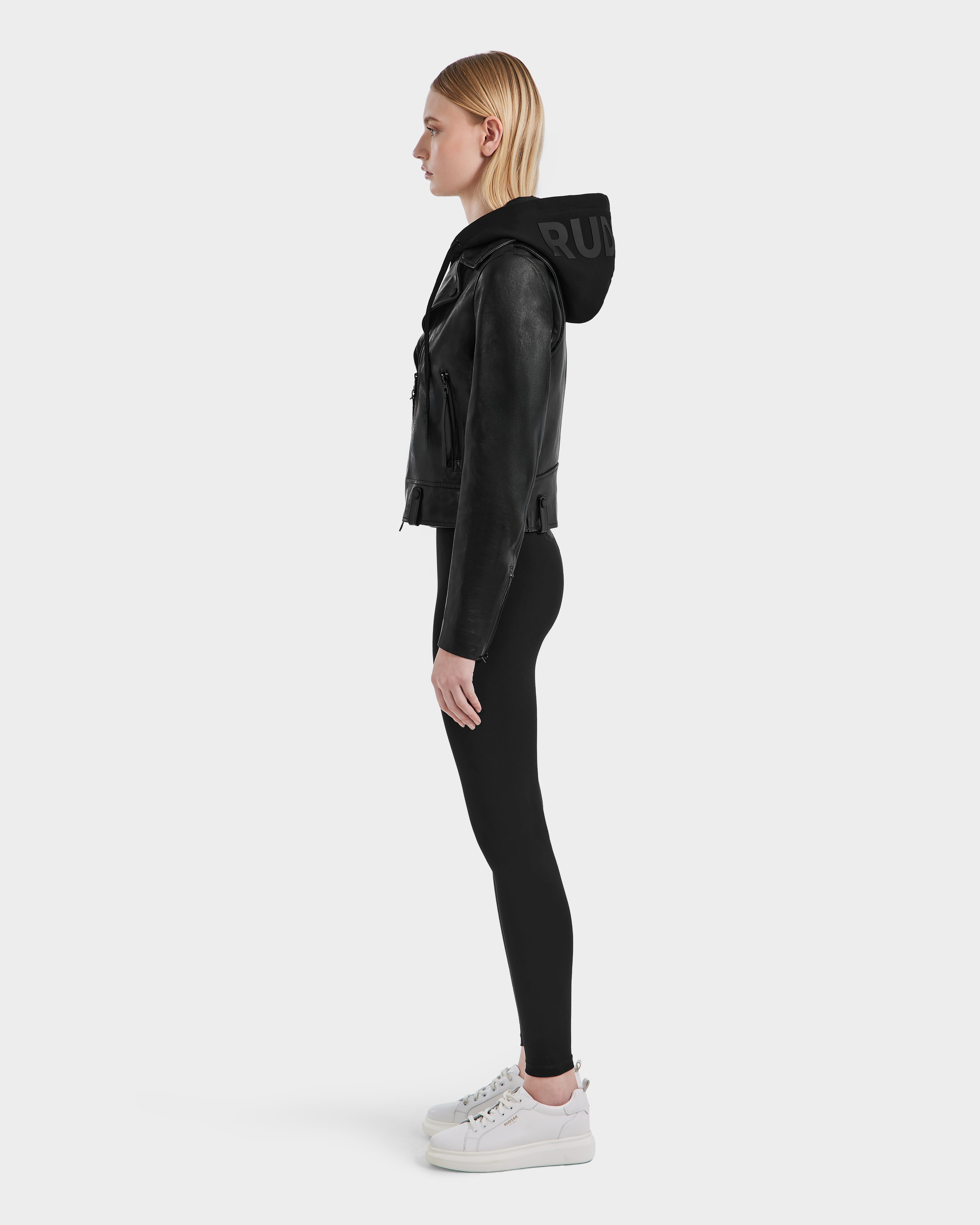 MALAK Black Leather Biker Jacket for Women - Premium & Timeless