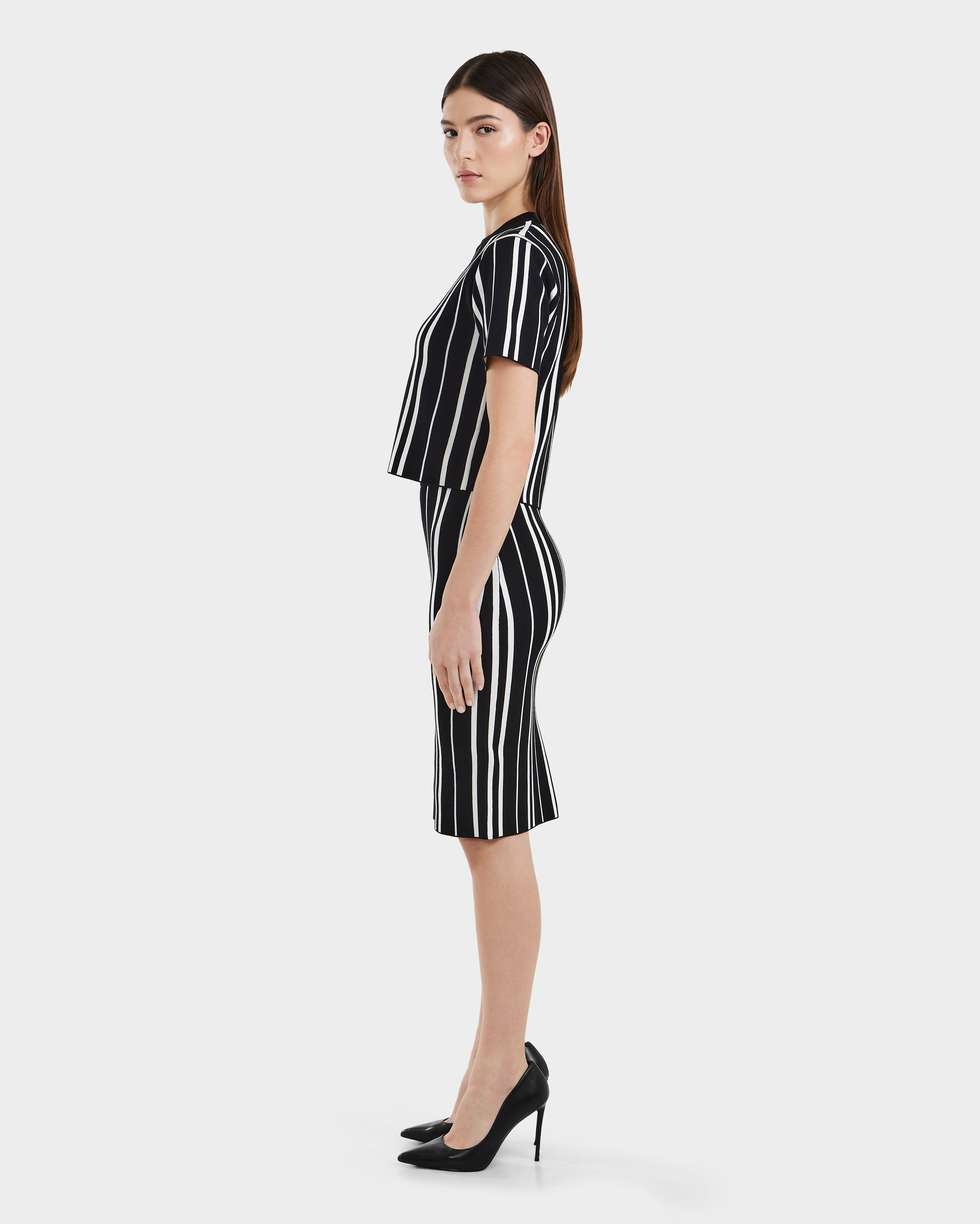【561-5632】SIGNATURE POINTY RIB KNIT 561-5632】SIGNATURE POINTY RIB KNIT COURRÈGES - WHITE TOP