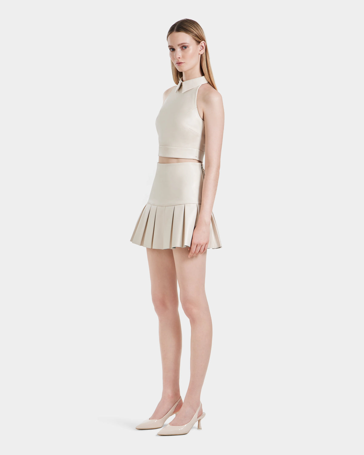 Elevate Style: SOLANGE Women's Luxe Pleated Leather Skirt – Rudsak