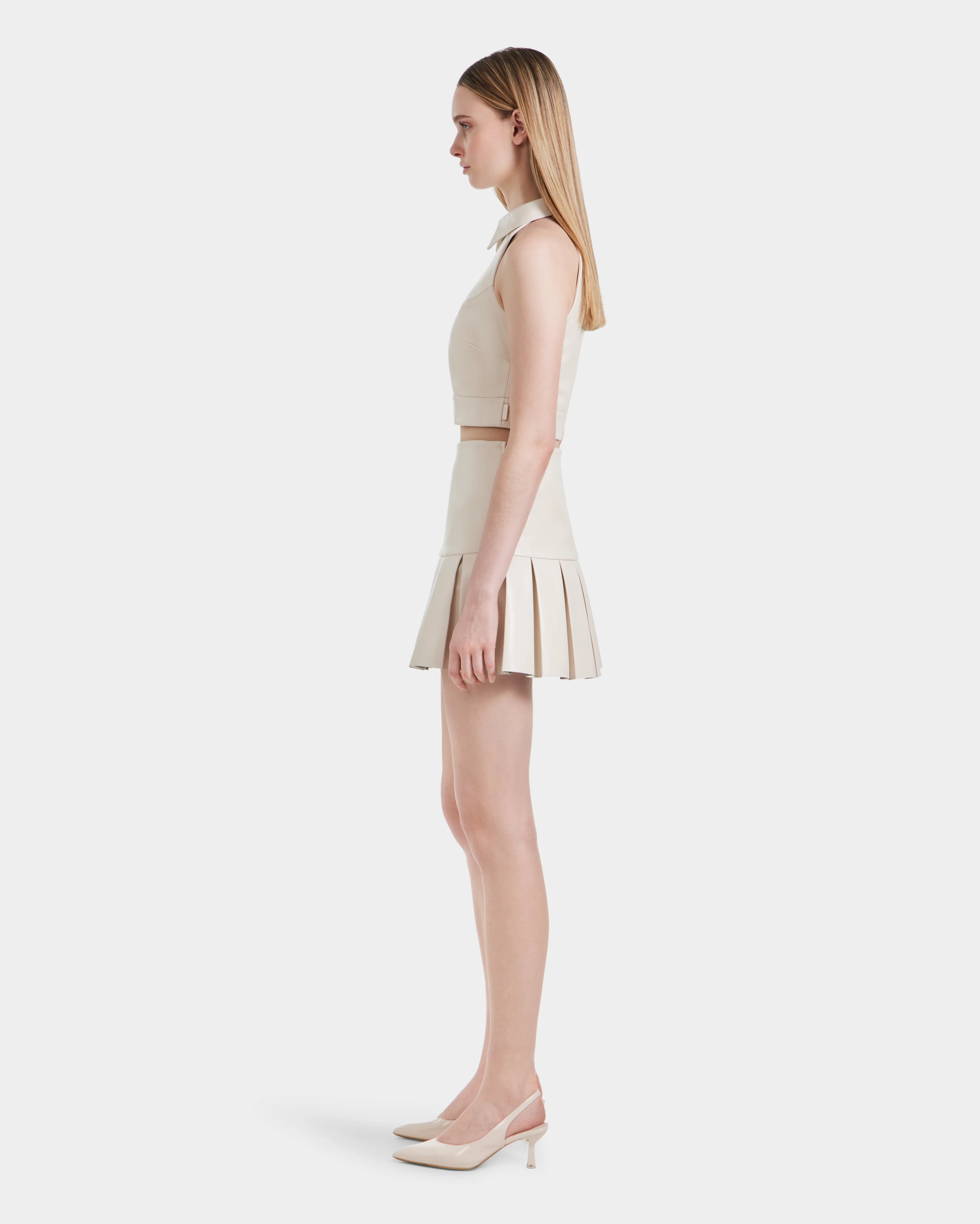 Elevate Style: SOLANGE Women's Luxe Pleated Leather Skirt – Rudsak