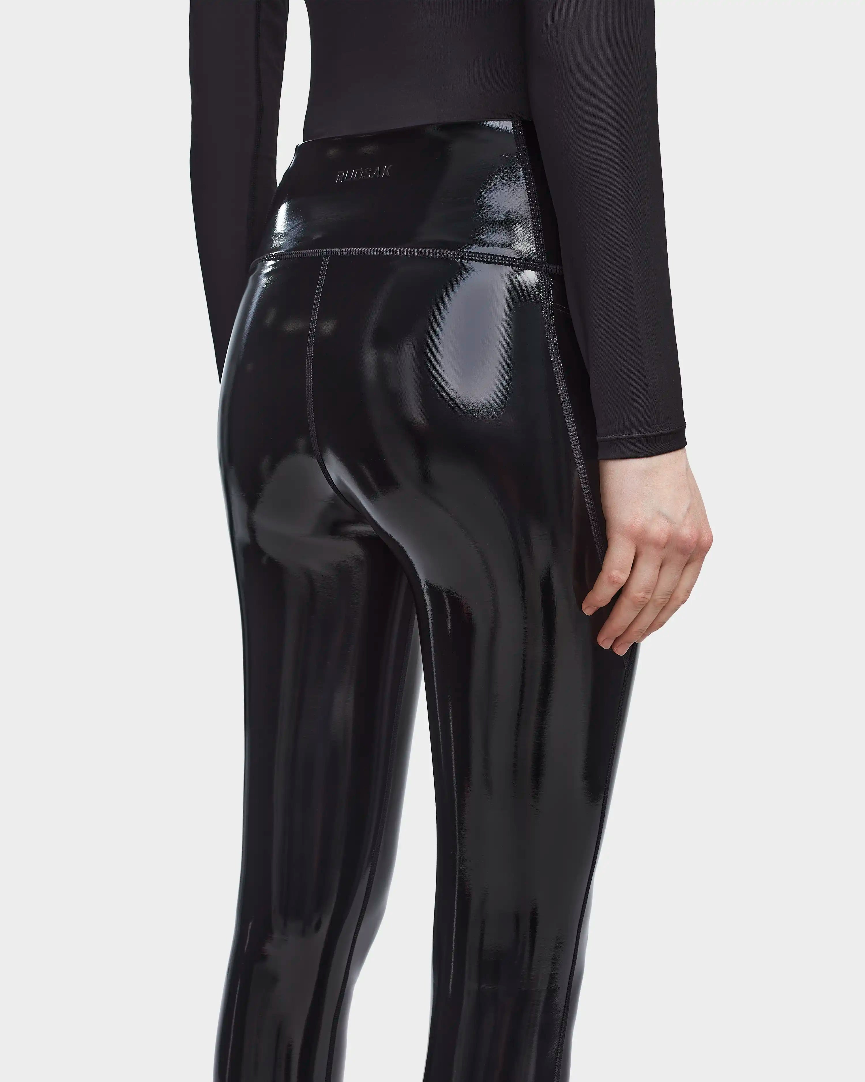 Commando shiny black patent leather leggings