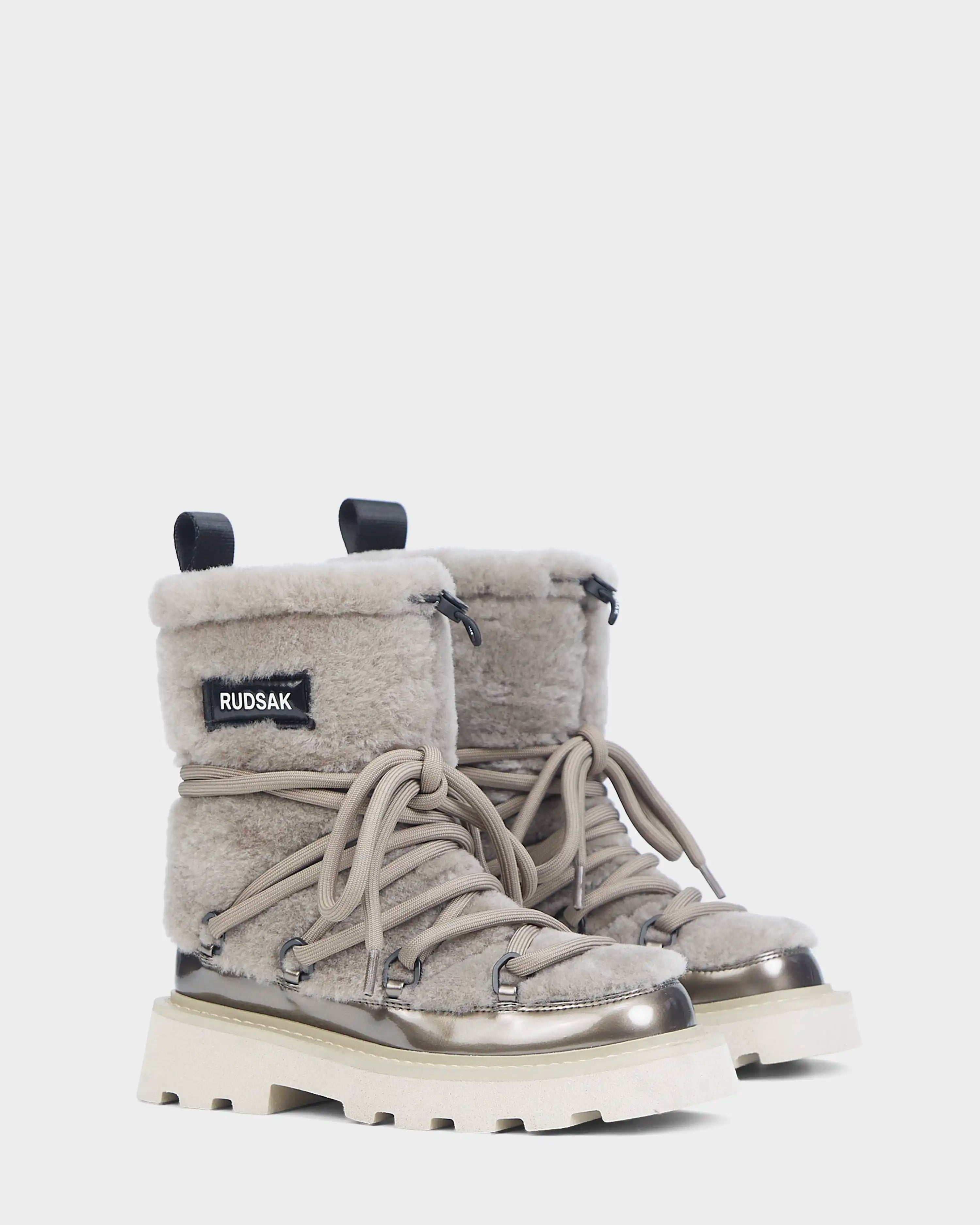 Women s Winter Boots with Shearling JENA Cement RUDSAK Rudsak