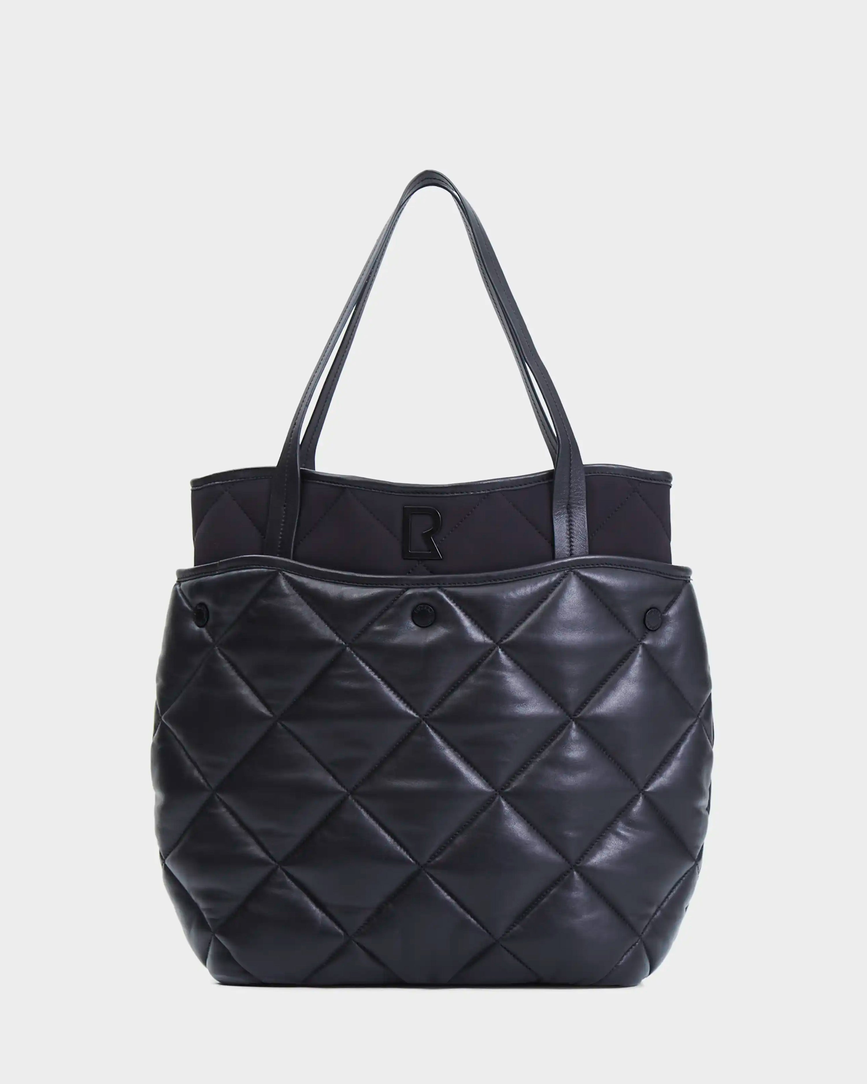 Black discount quilted tote