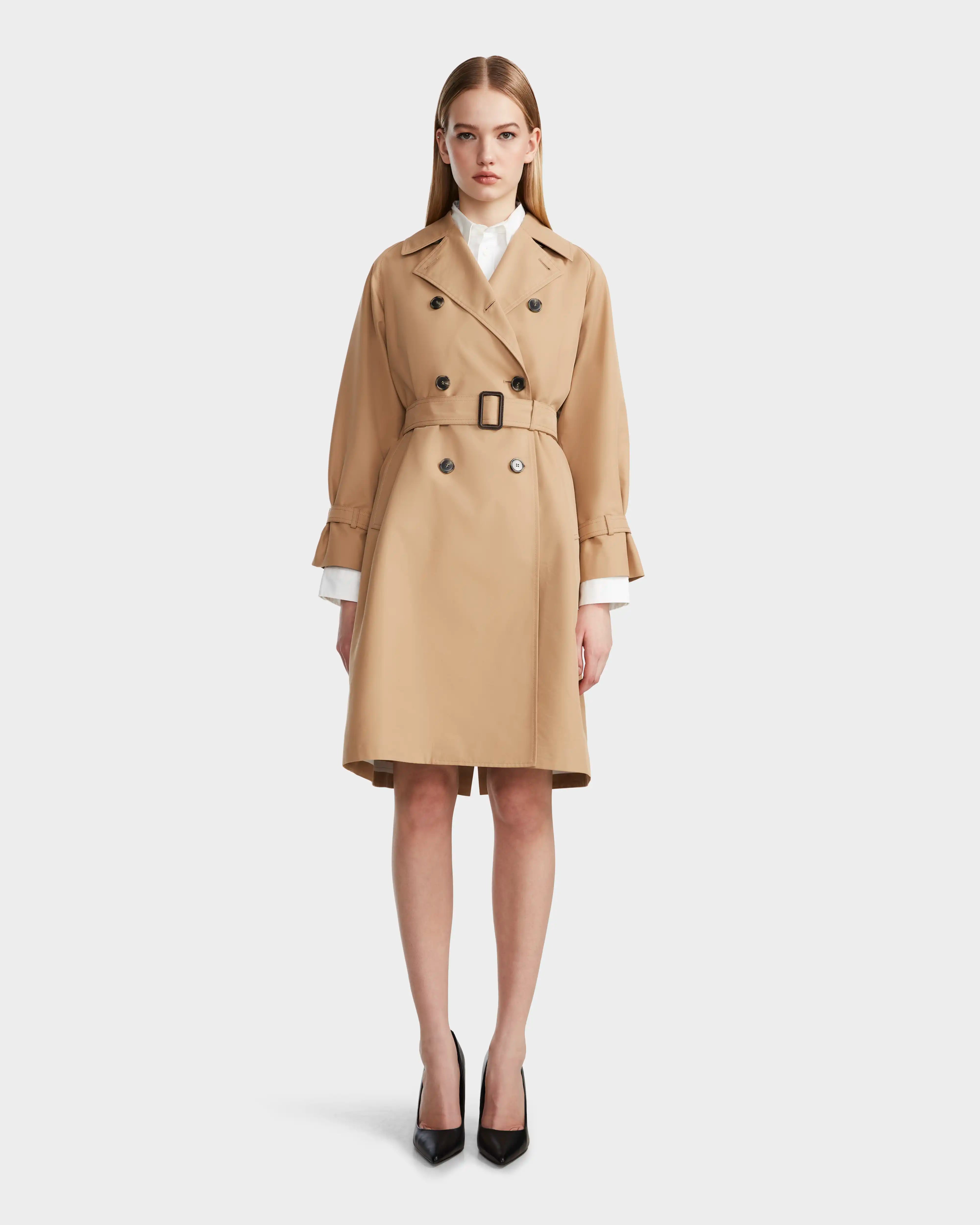 MIRELLE RUDSAK Women's Classic Khaki Trench Coat - Timeless Style