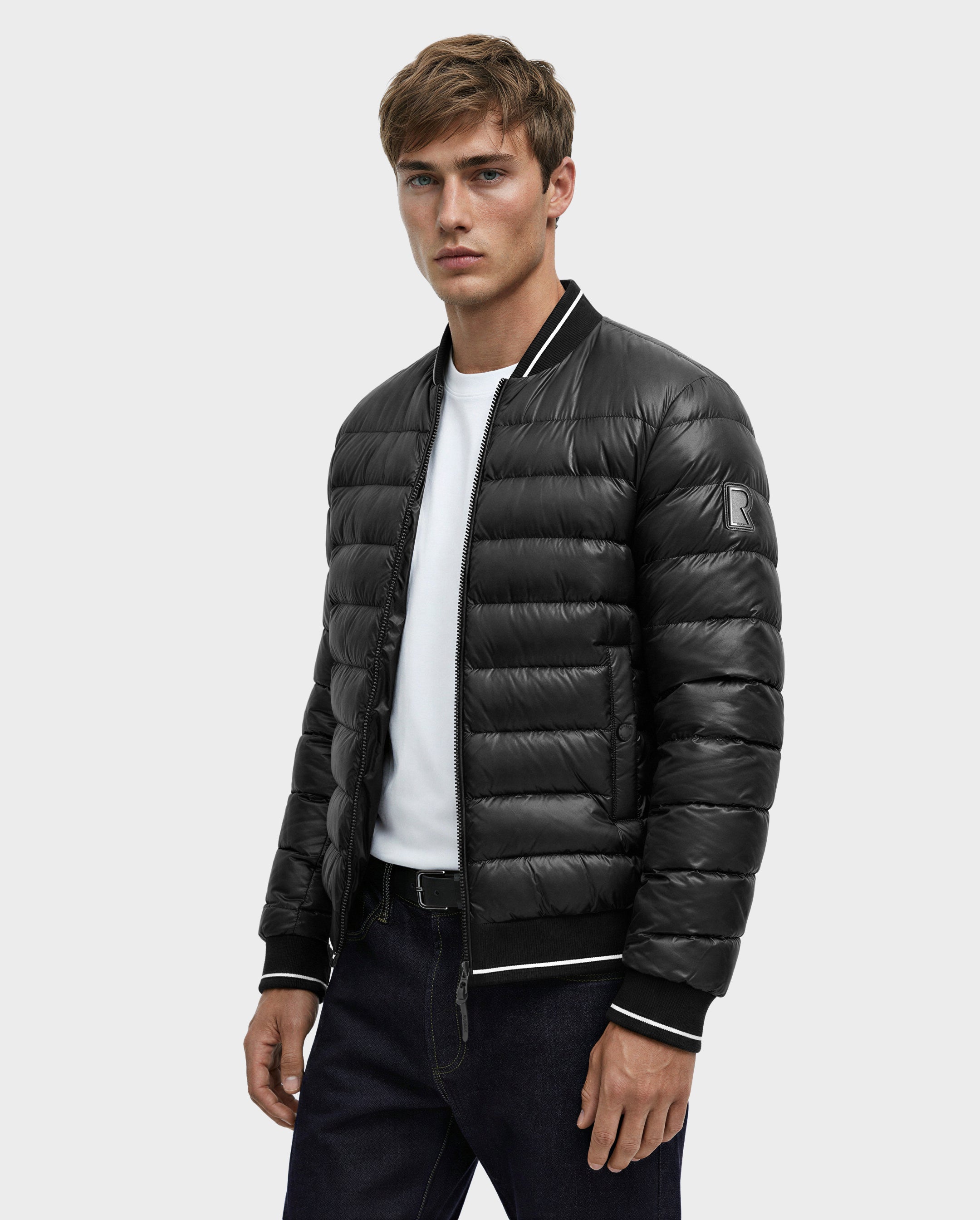 RUDSAK JEREMY Men's Quilted Down Bomber Jacket - Warm & Stylish