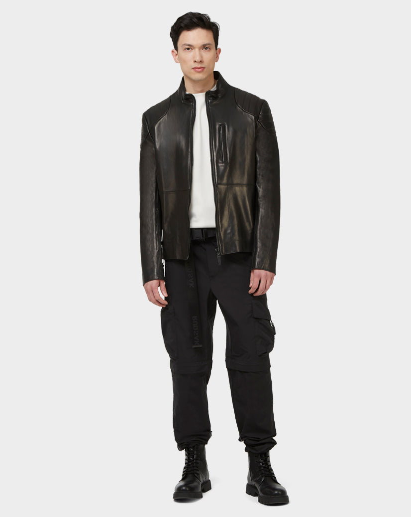 Men's Black Leather Jacket JOE | RUDSAK – Rudsak