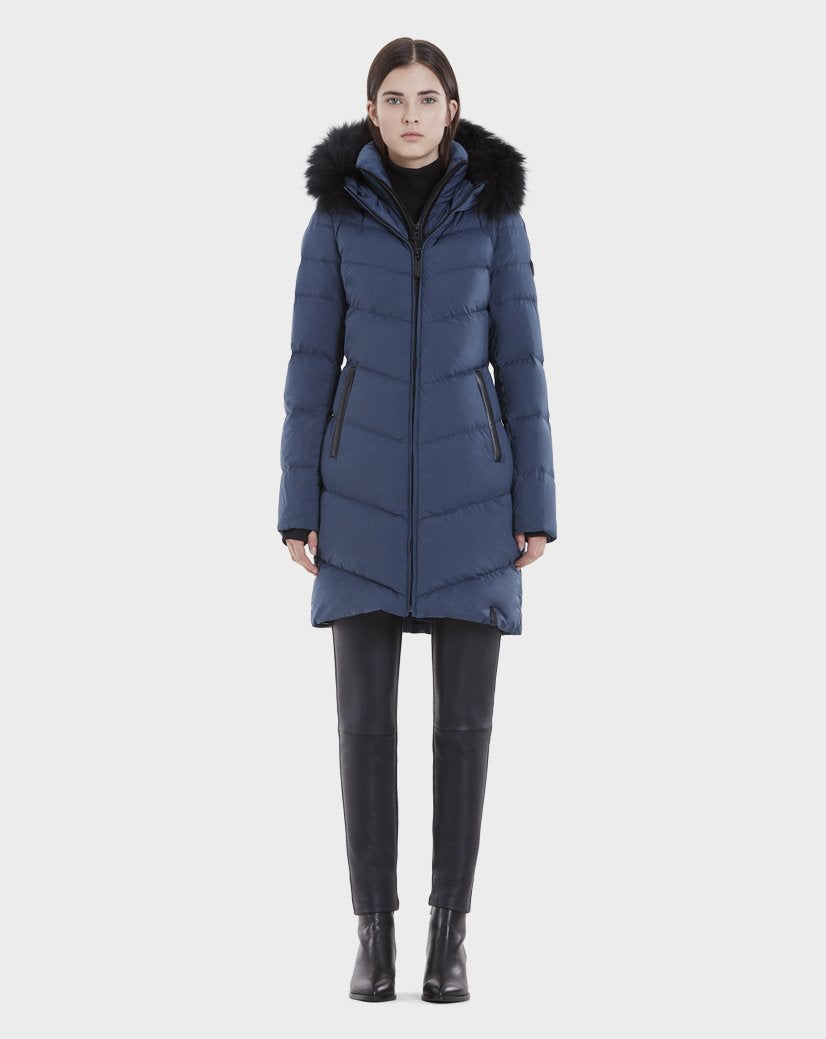 Women's Down Puffer Jacket MYA Blue RUDSAK – Rudsak