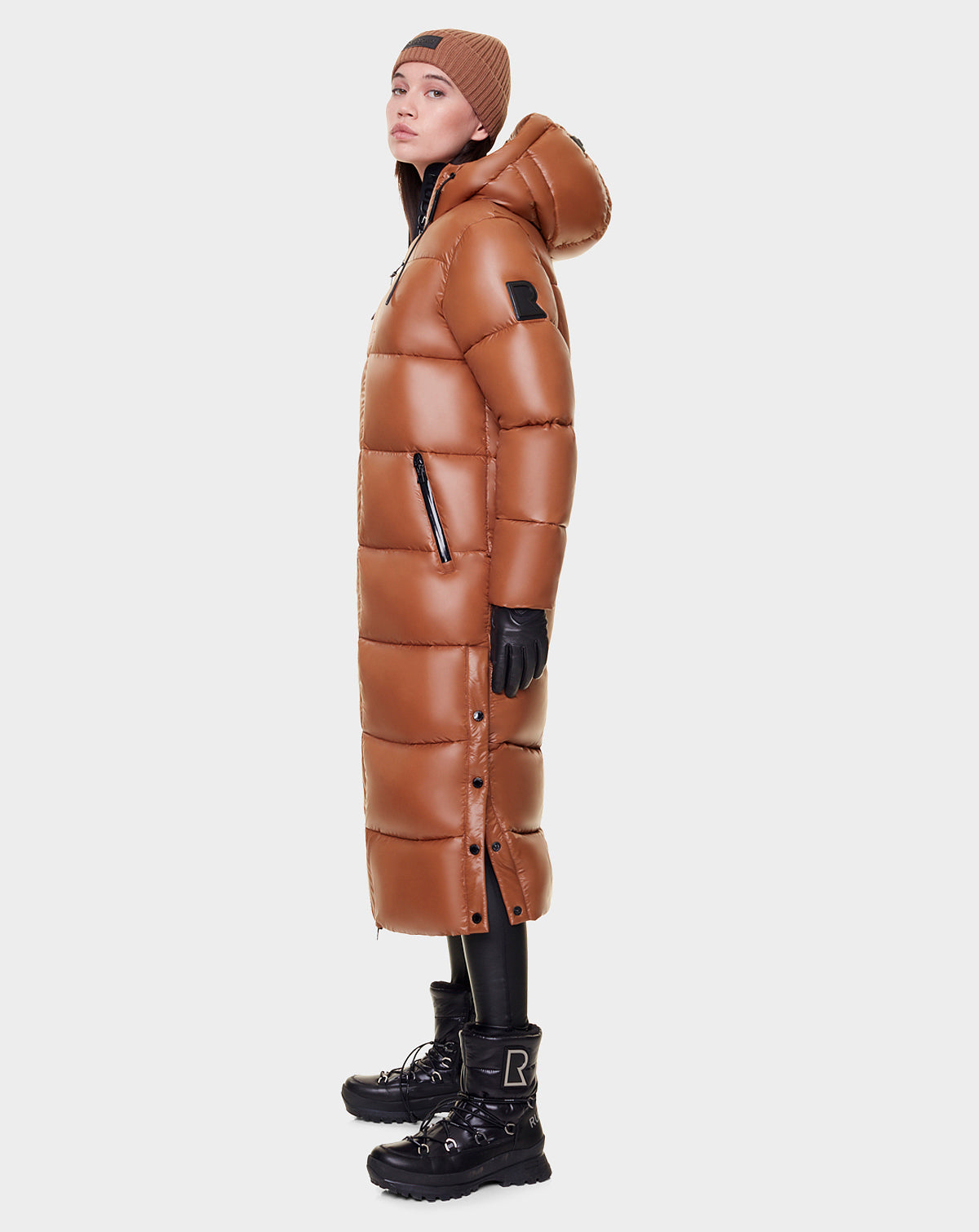 Women's Down Puffer EVITA Dark Camel | RUDSAK – Rudsak