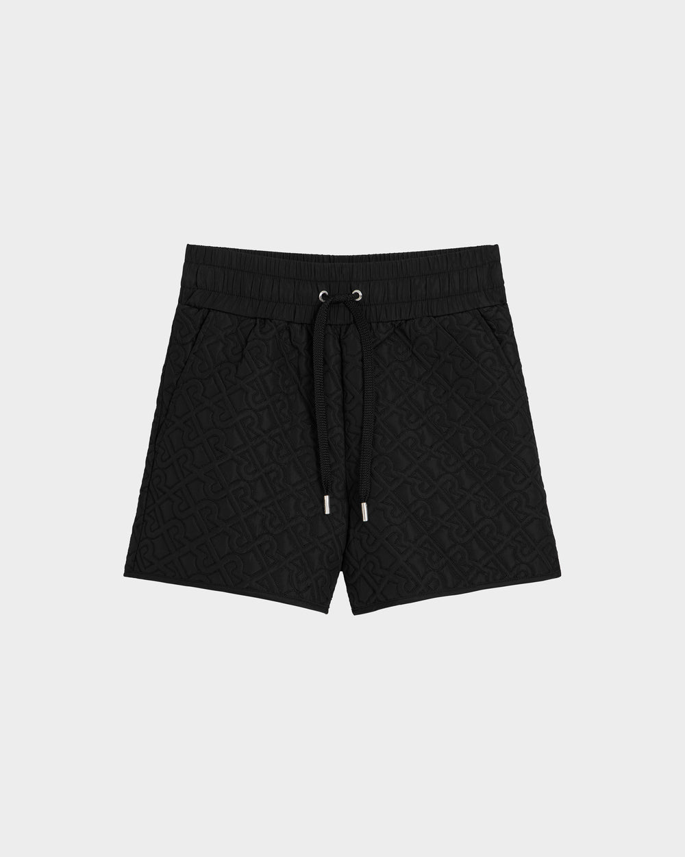 RUDSAK ACE Black Quilted Monogram Shorts – Comfort & Luxury Style