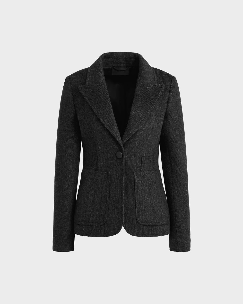 ALVERO Women's Fitted Grey Wool Blend Blazer | Work to
