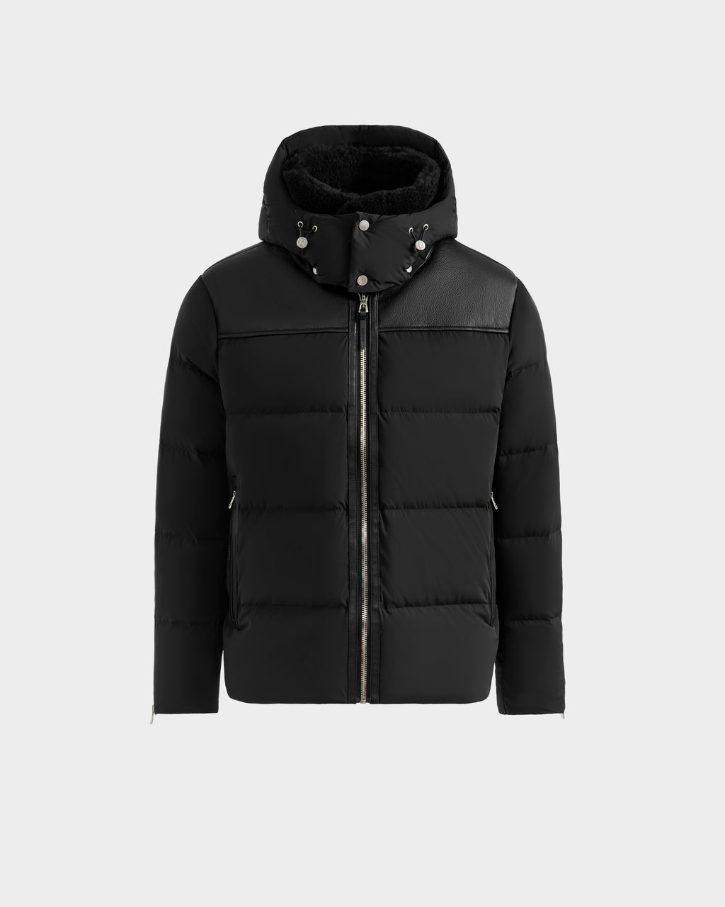 The BALDWIN - 6124507 Black men’s down parka by Rudsak features a front zipper, high collar, removable sleeves and hood, horizontal stitching, zippered side pockets, smooth shoulders and collar, plus cozy RDS-certified down filling.