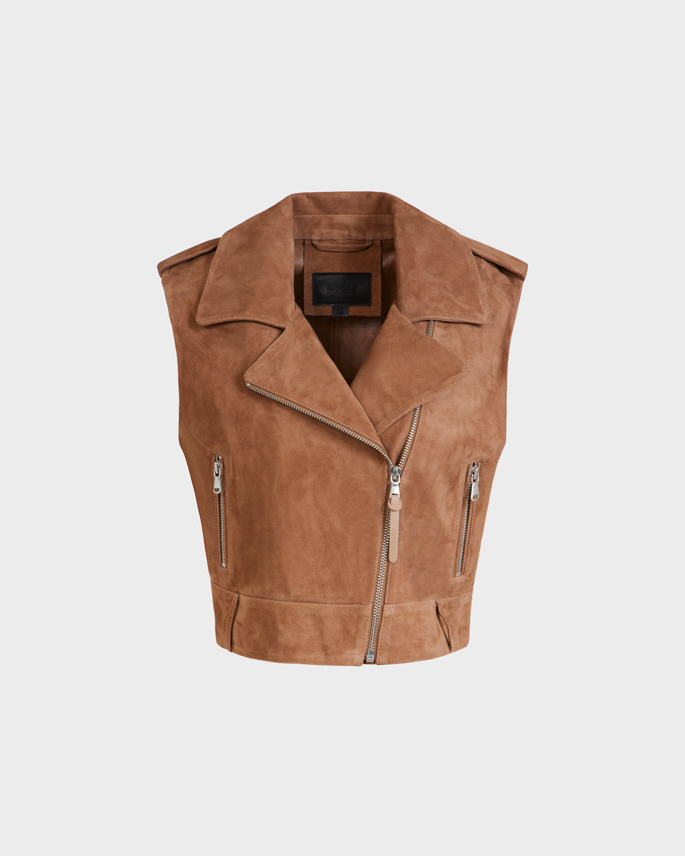 RUDSAK BETTY SU Cropped Suede Vest - Almond Women's Moto Style