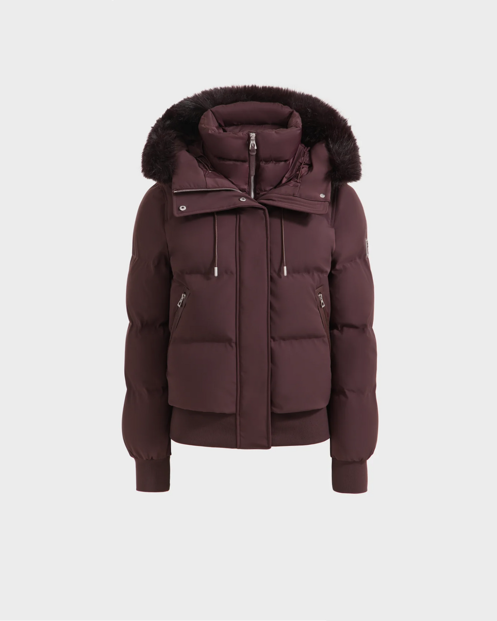 The Rudsak CIEYNA - 8125579 Bordeaux is a winter bomber jacket with a hood and weather-resistant shell, ideal for staying warm and protected on chilly days.