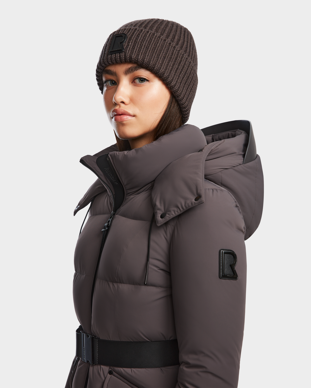 RUDSAK ADELINE Women's Grey Quilted Down Puffer – Winter Warmth RUDSAK ADELINE Women's Grey Quilted Down Puffer – Winter Warmth
