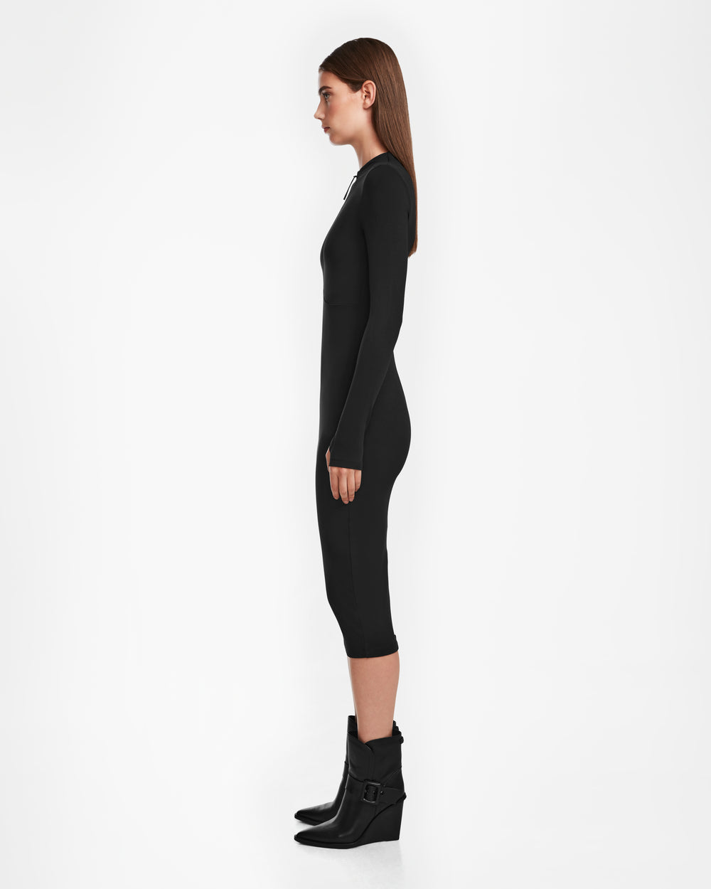 AGNES Black Bodycon Stretch Dress by RUDSAK