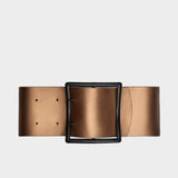 RUDSAK ALLEA Wide Leather Waist Belt | Bold Buckle & Tailored Fit