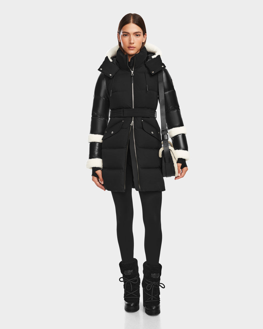 AUDREY L Knee-Length Down Puffer Jacket - Warm, Chic & Eco