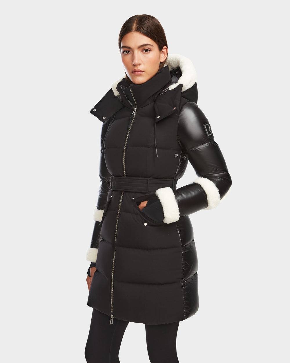 AUDREY L Knee-Length Down Puffer Jacket - Warm, Chic & Eco