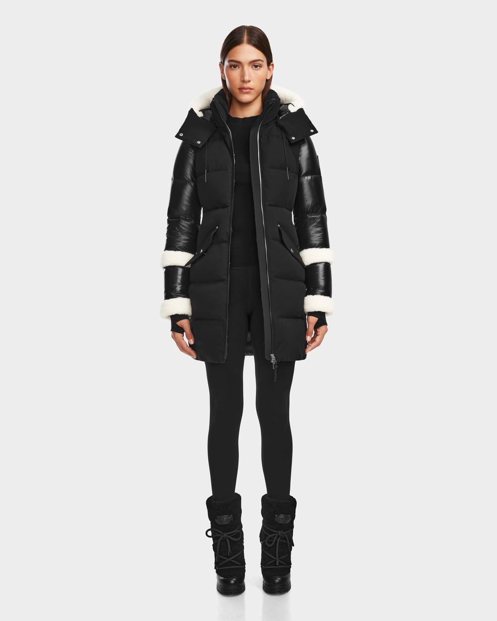 AUDREY L Knee-Length Down Puffer Jacket - Warm, Chic & Eco