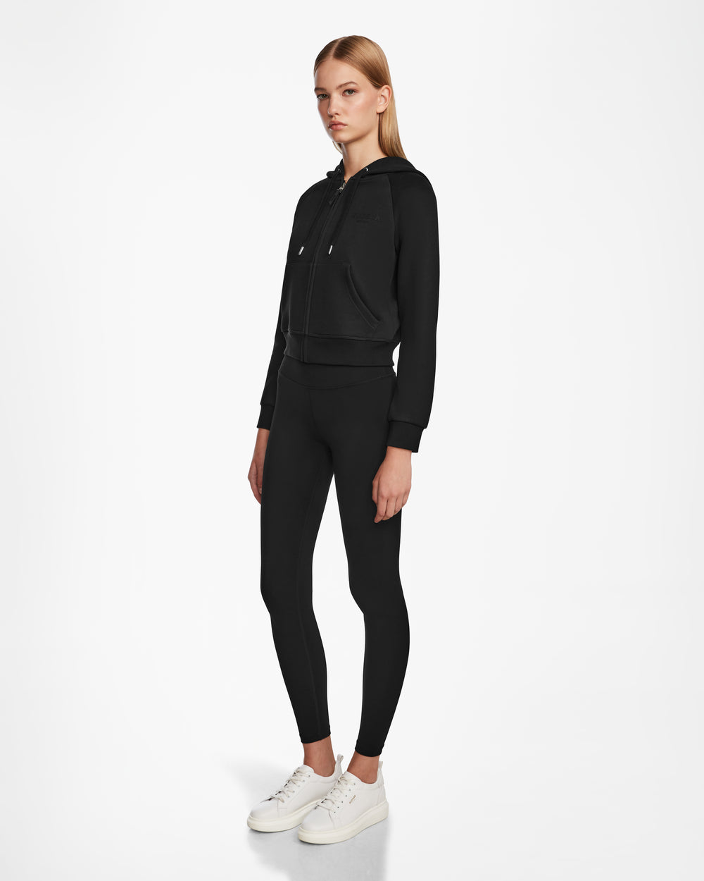 RUDSAK AVELINE Women's Cozy Black Zip-Up Hoodie - Double Jersey