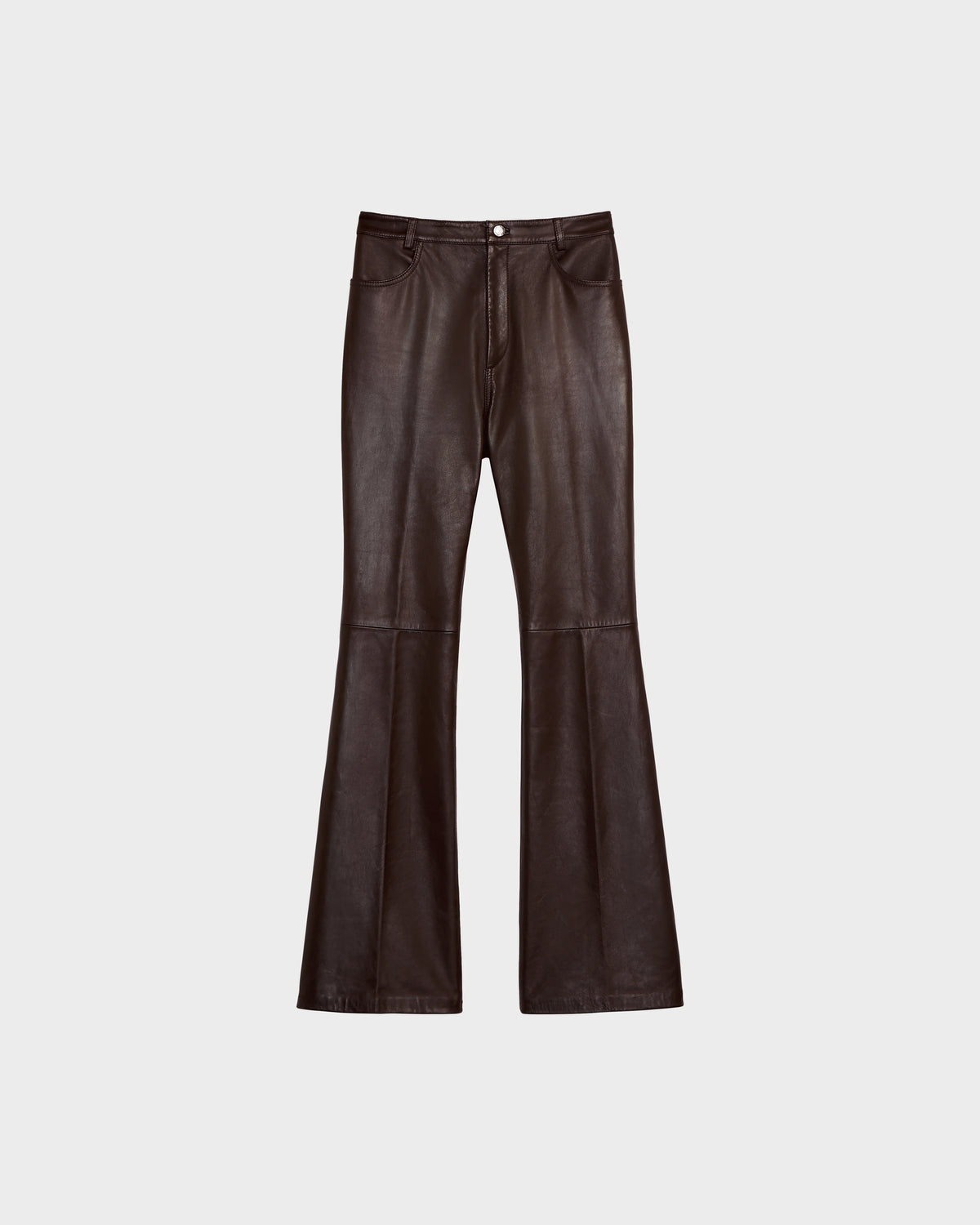 RUDSAK CARISSA Women's Flare Leather Pants - Luxe Espresso Style
