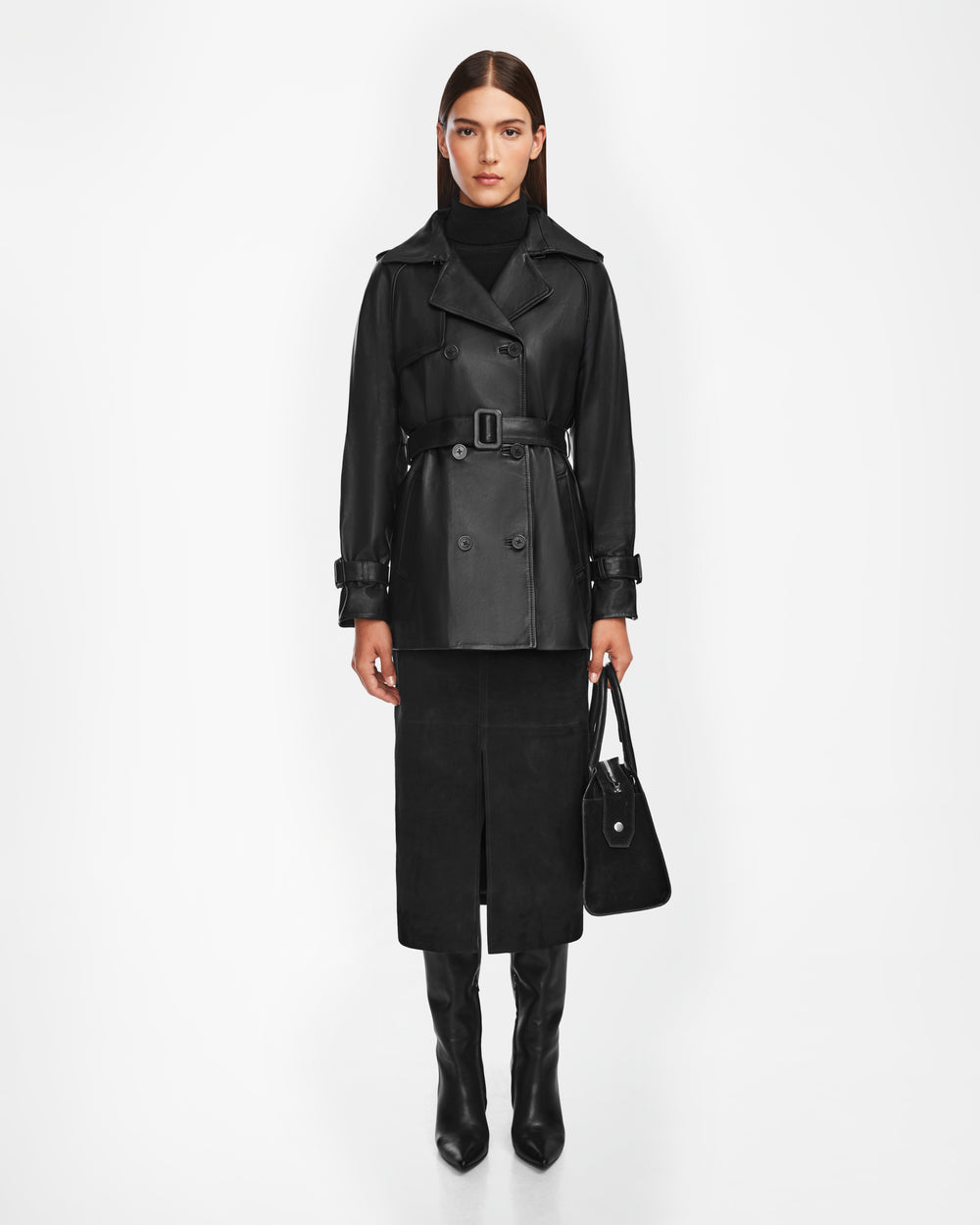 Rudsak Cassie m Mid-Longueuraux femmes Cuir Veste - style élégant