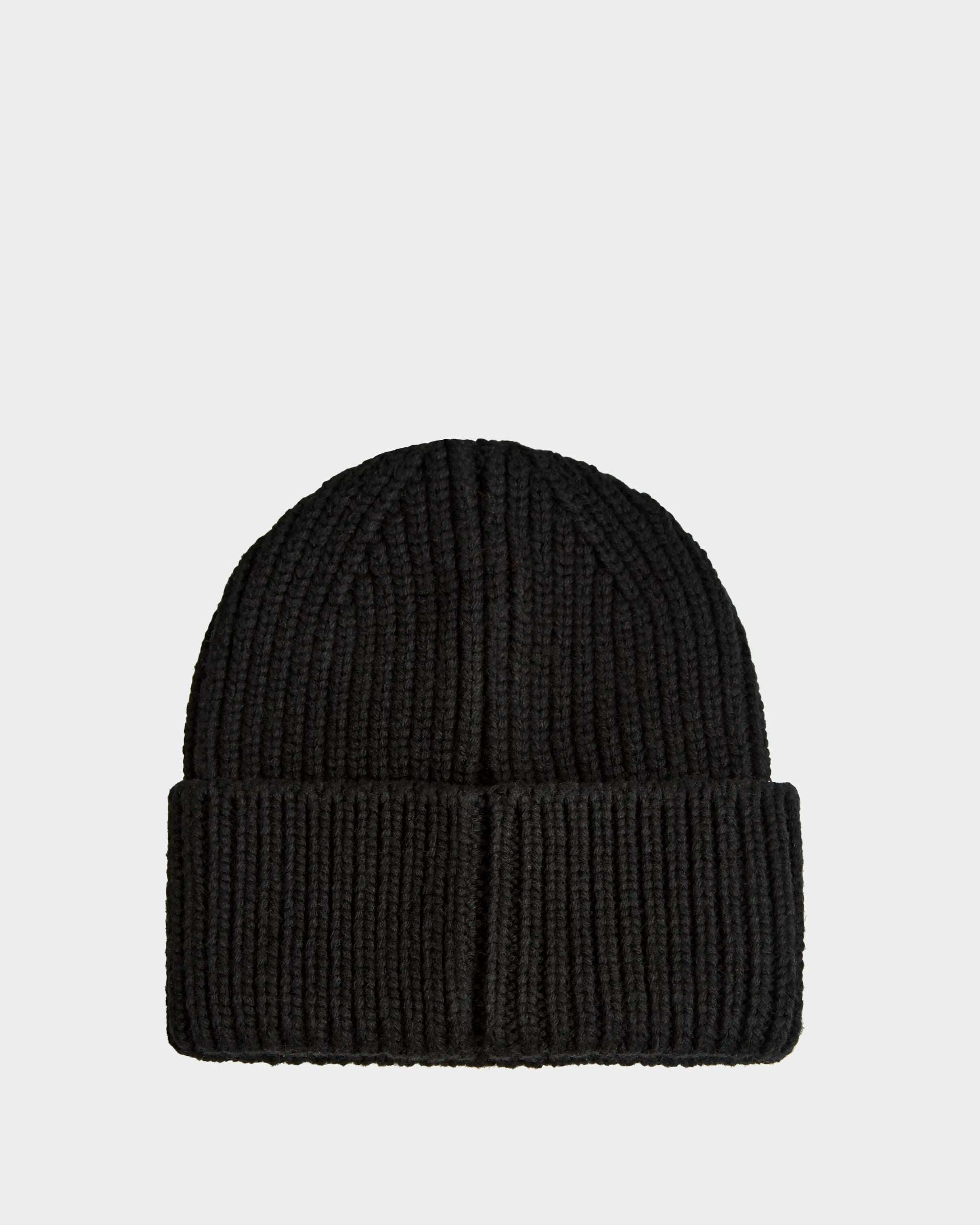 The Rudsak CYBELLE - 9424504 unisex knit hat in black/silver is shown on a white background, making it a stylish winter beanie addition to any wardrobe.