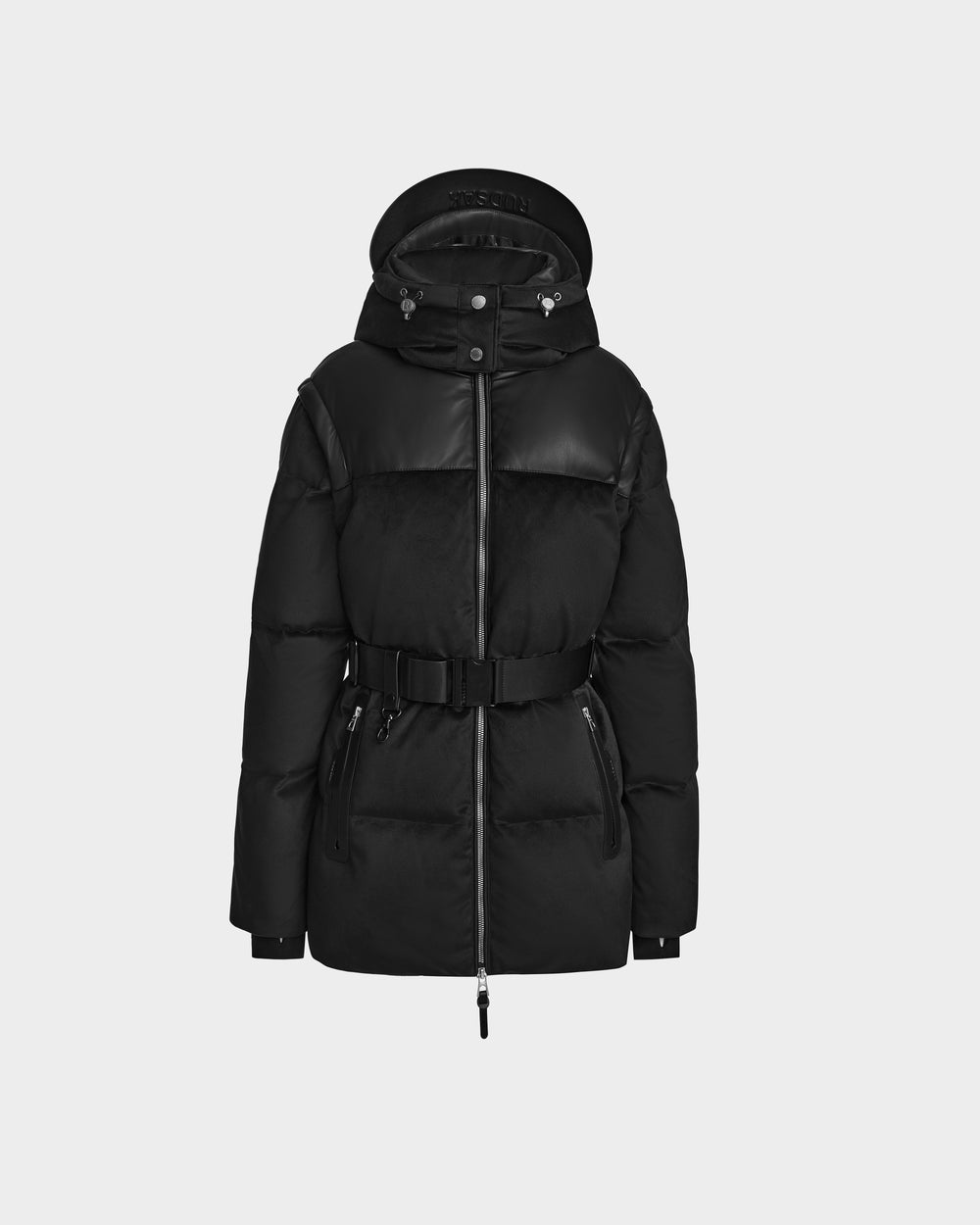 RUDSAK DONIA Women's Black Velvet Convertible Down Puffer – Rudsak