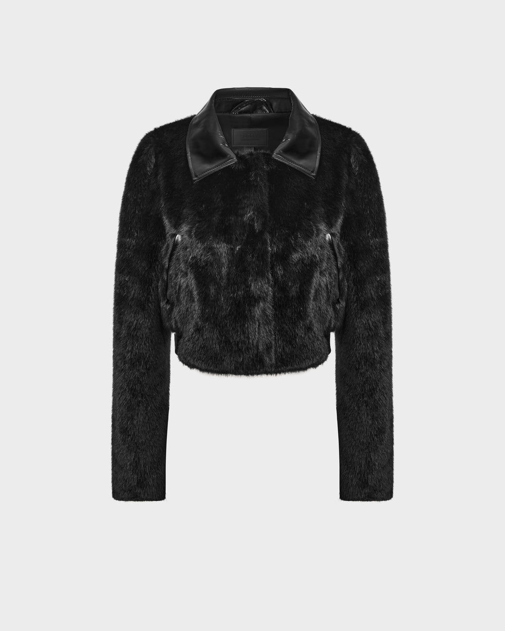 RUDSAK EVELYN Black Cropped Faux Fur Jacket - Chic & Luxurious