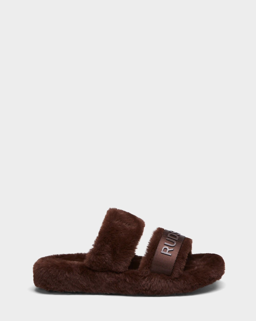 GEMA RUDSAK Espresso Faux Fur Slipper Slides Women's Luxury – Rudsak