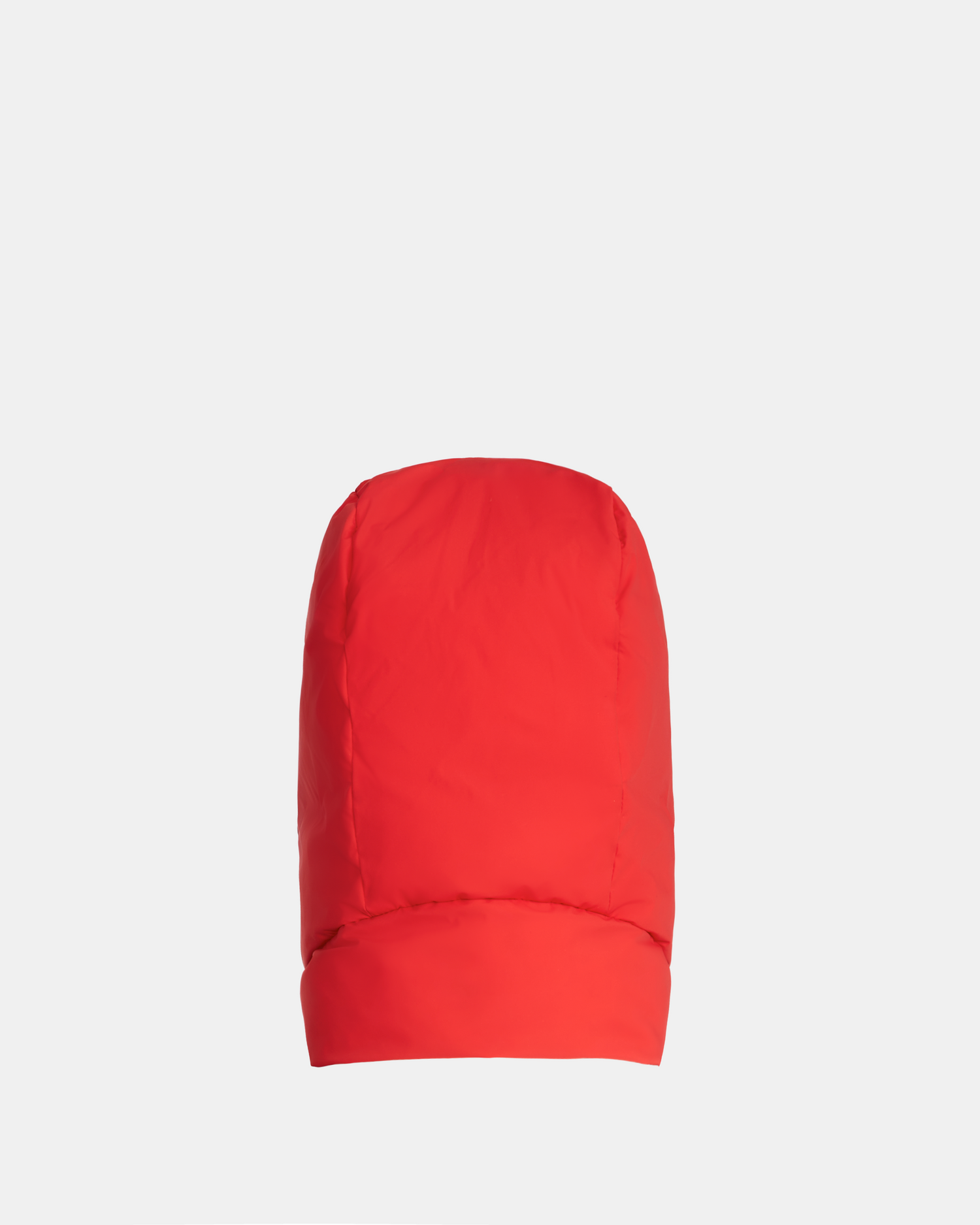 The GREG - 9424519 Flame Red beanie by Rudsak features a sleek, smooth design in bright red and is shown against a plain light gray background.
